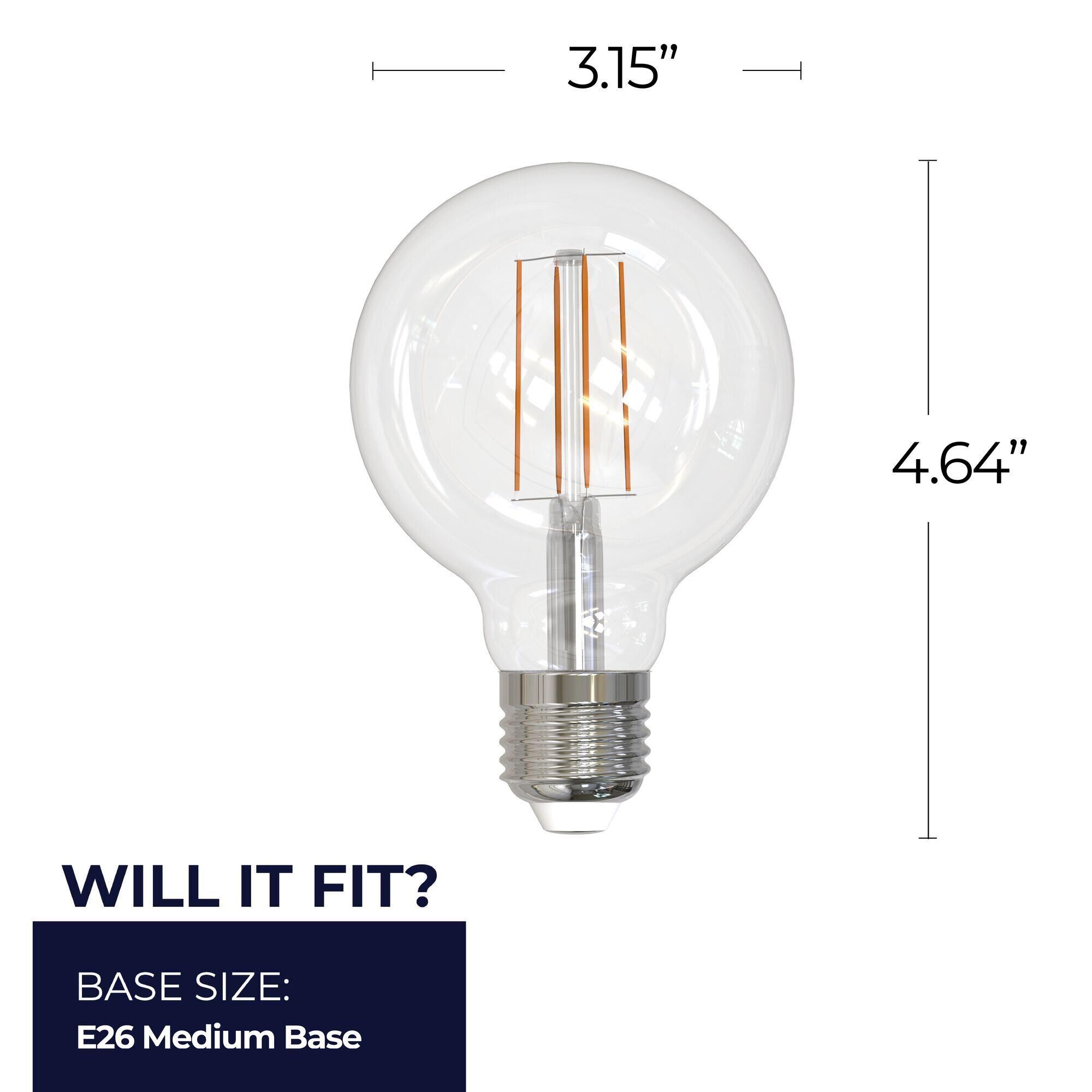 Clear G25 Base E26 5000K LED Light Bulb,