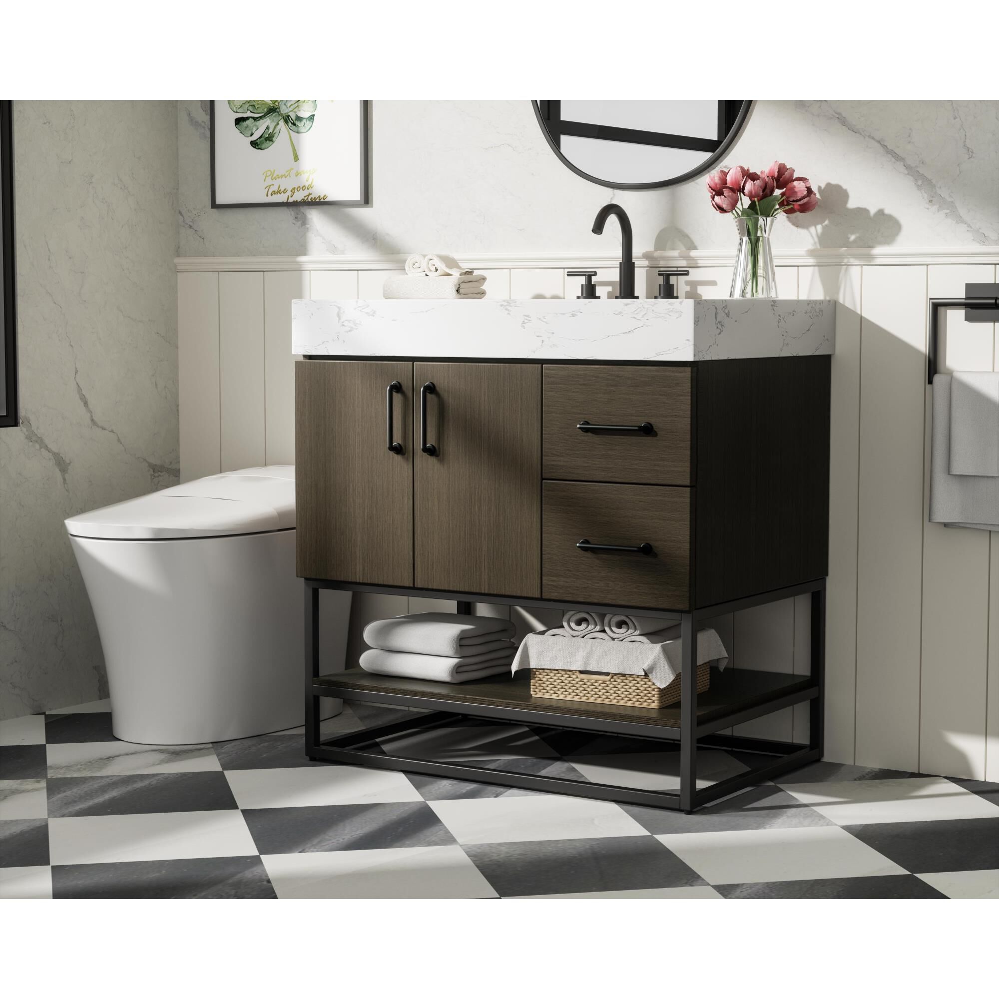 Caroline 32 Inch Bath Vanity by Elegant Dcor