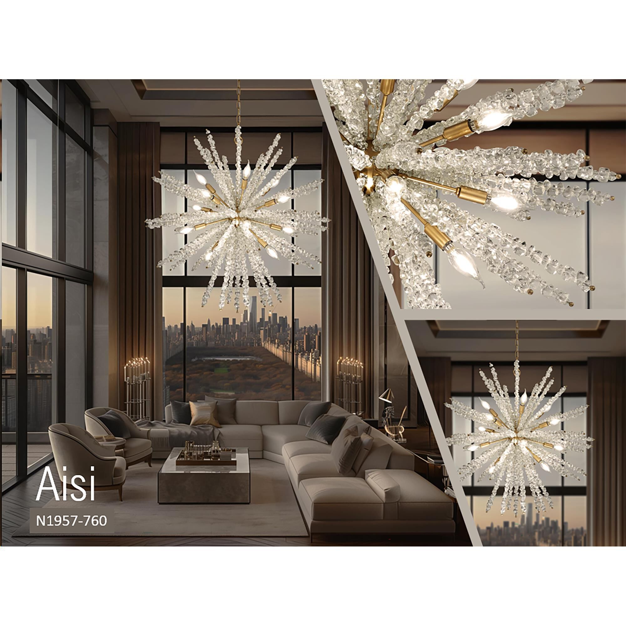 Aisi 36 Inch Large Pendant by Metropolitan Lighting