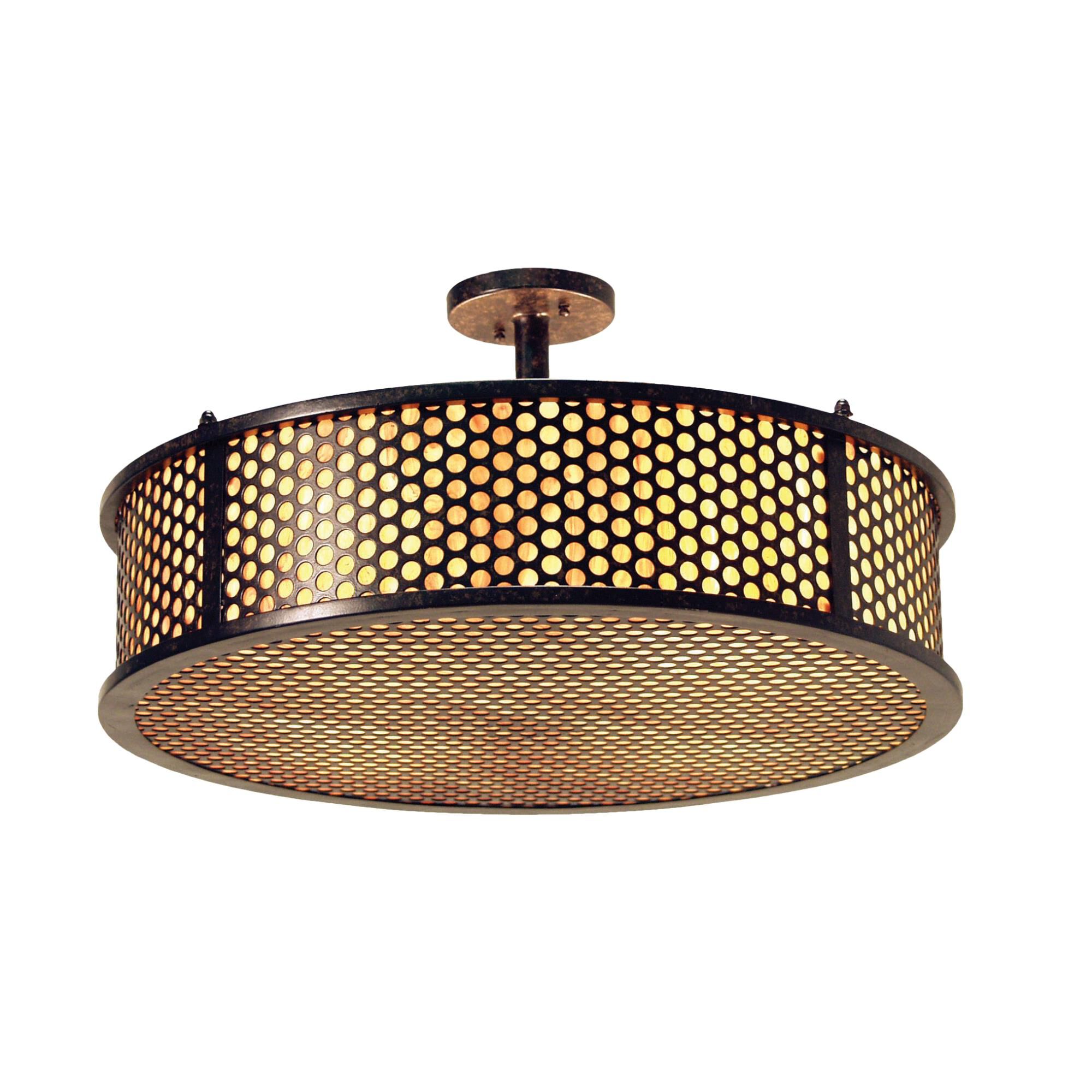 Luciano 24 Inch 4 Light Semi Flush Mount by Meyda Lighting