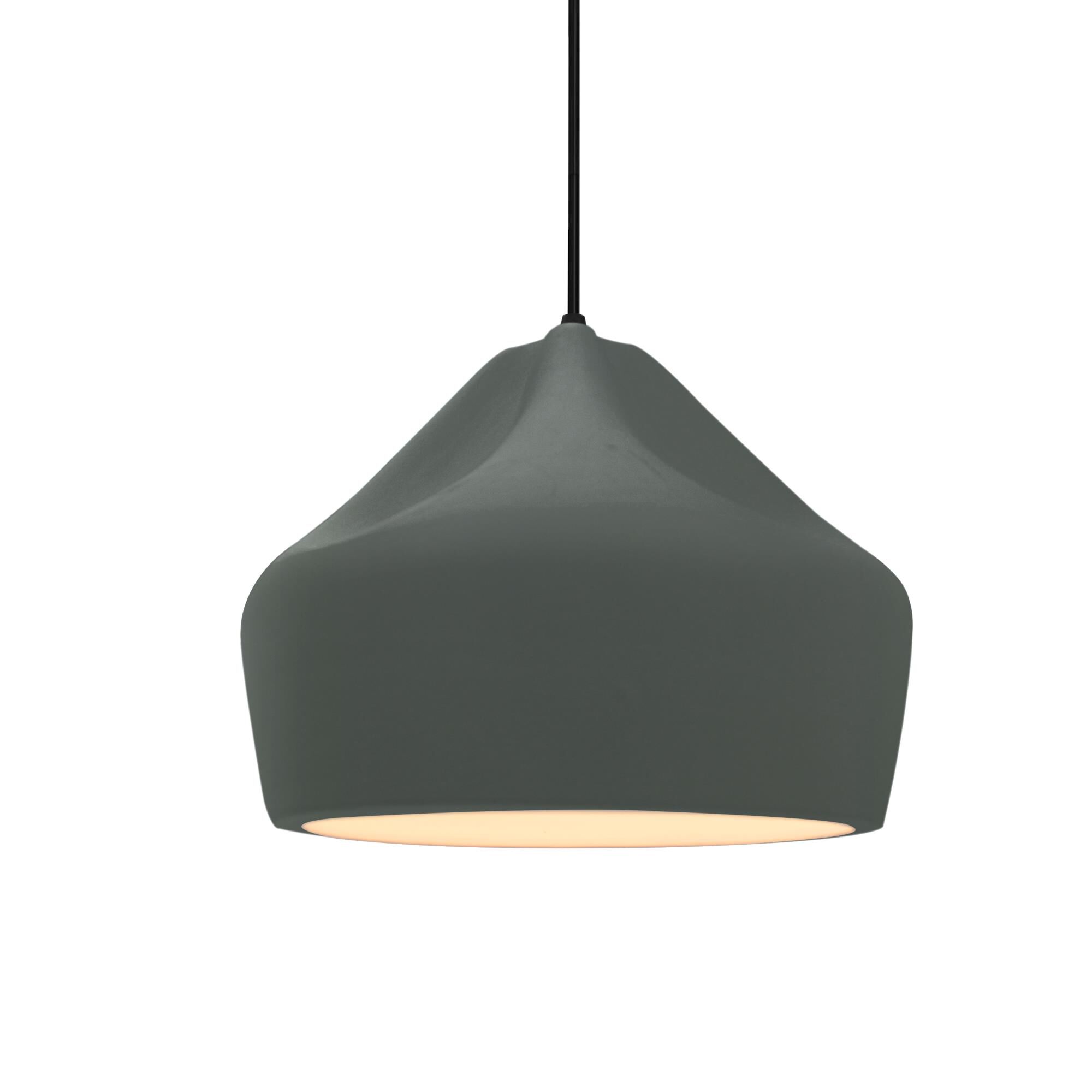 Shown in Matte Black finish and Pewter Green shade