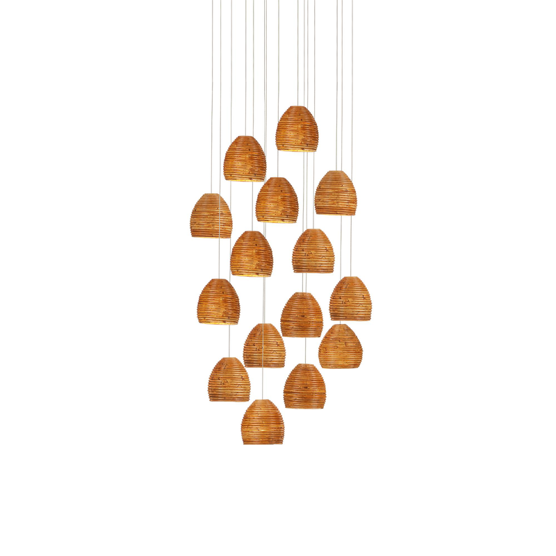 Beehive 25 Inch 15 Light Multi Light Pendant by Currey & Company