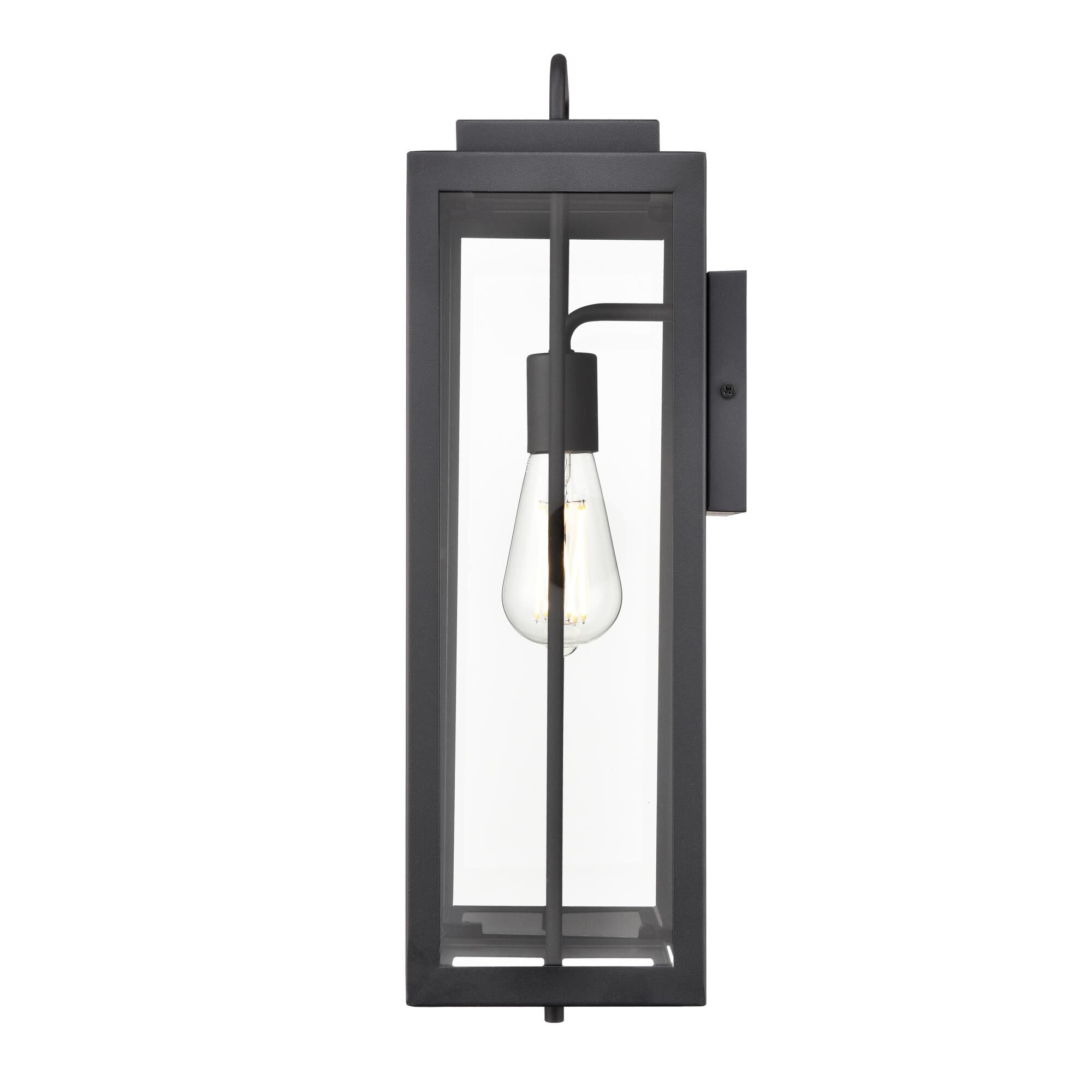 Shown in Textured Black finish and Clear glass