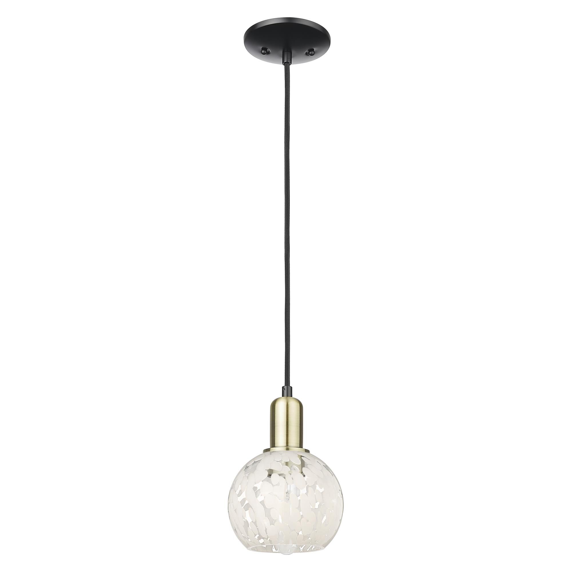 Bruno Marashlian White Mouchette 6 Inch Mini Pendant by Innovations Lighting