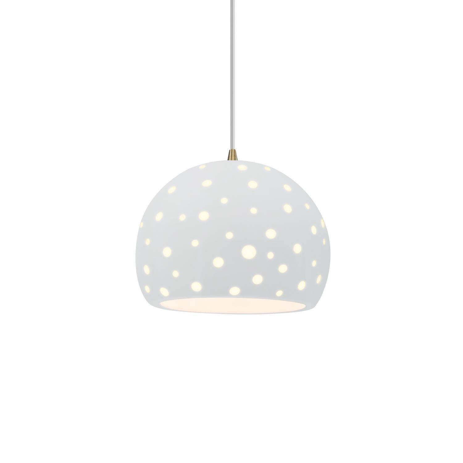 Perforated Globe 7 Inch Mini Pendant by Justice Design Group