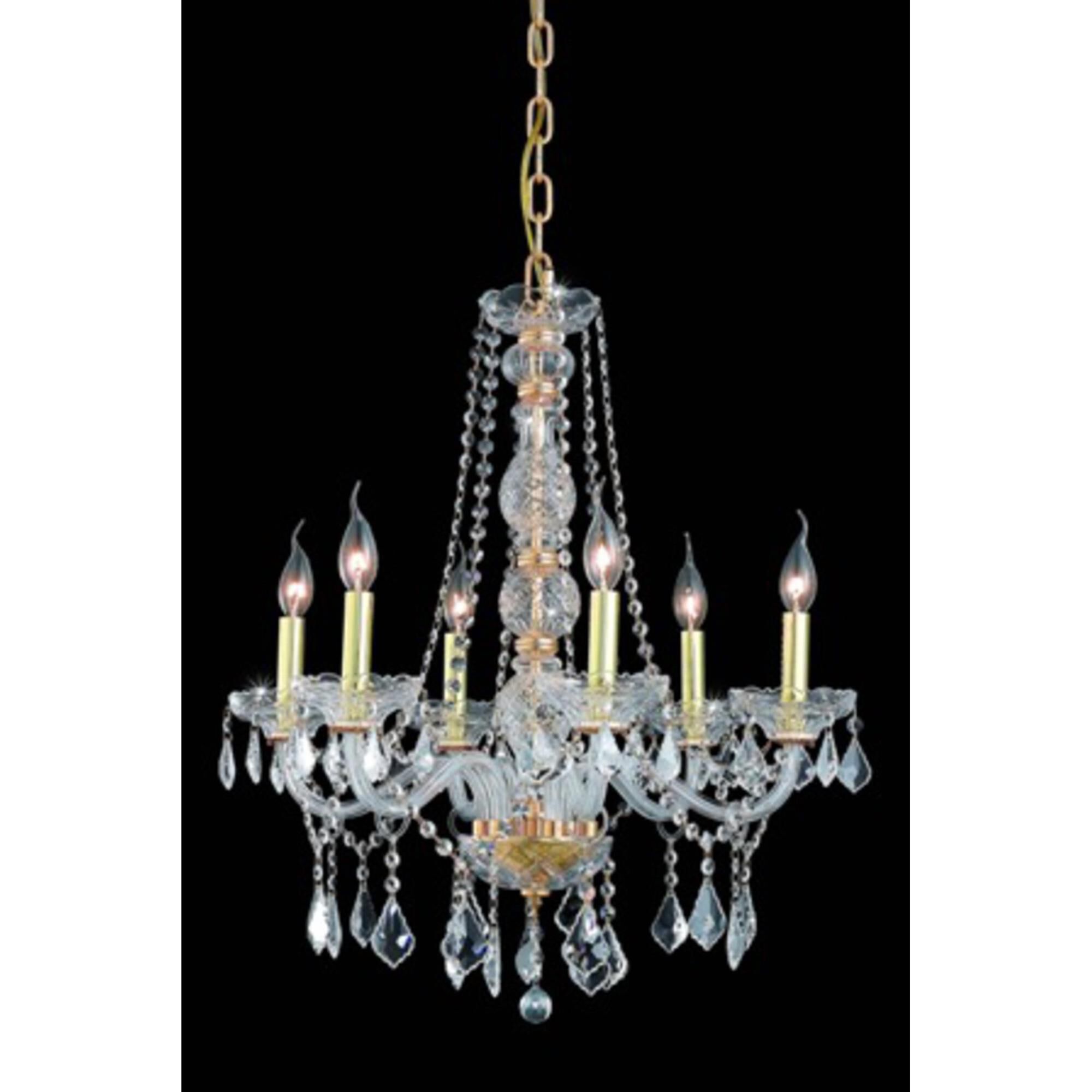 Verona 24 Inch 6 Light Chandelier by Elegant Lighting