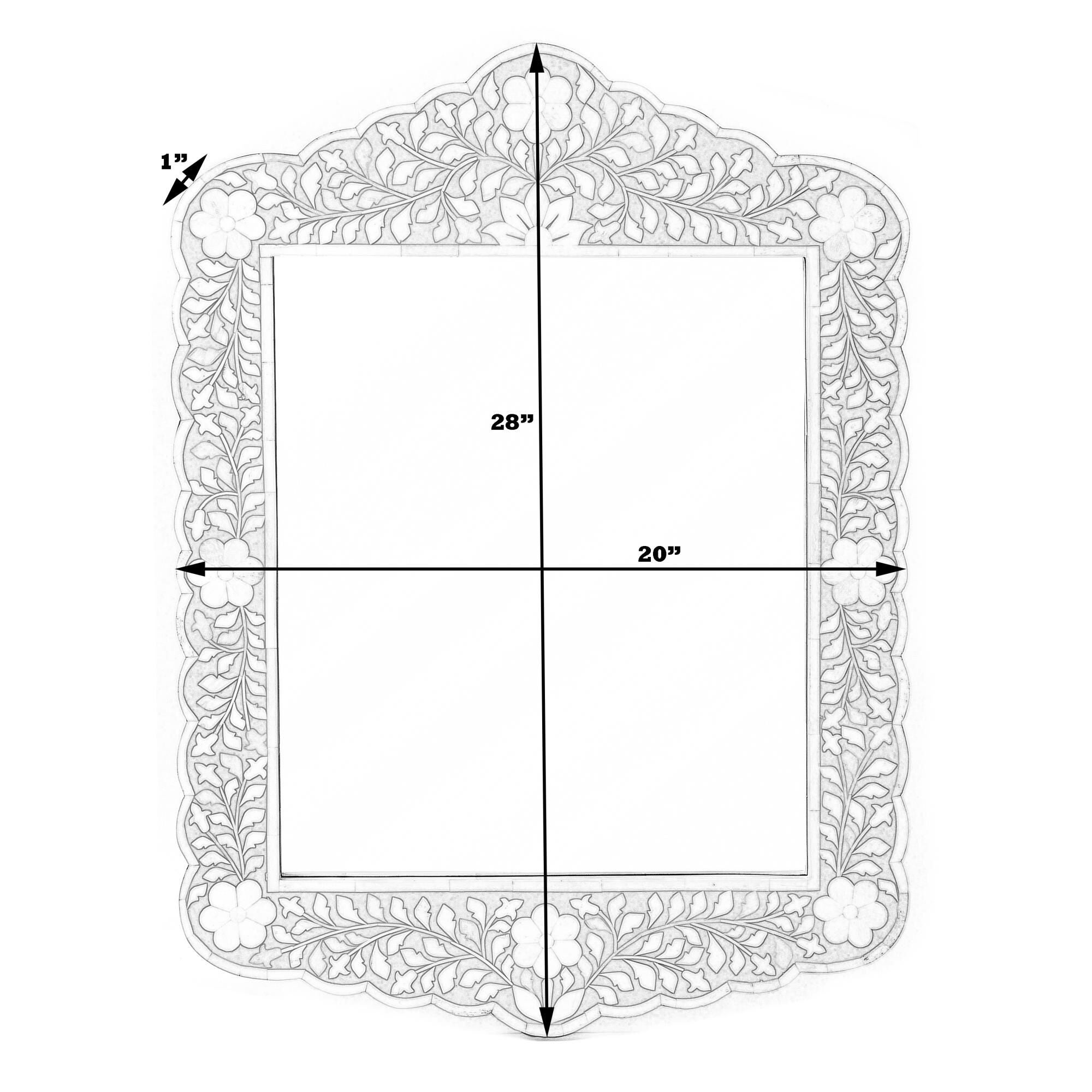 Bone Inlay Decorative Mirrors by Butler Specialty Company