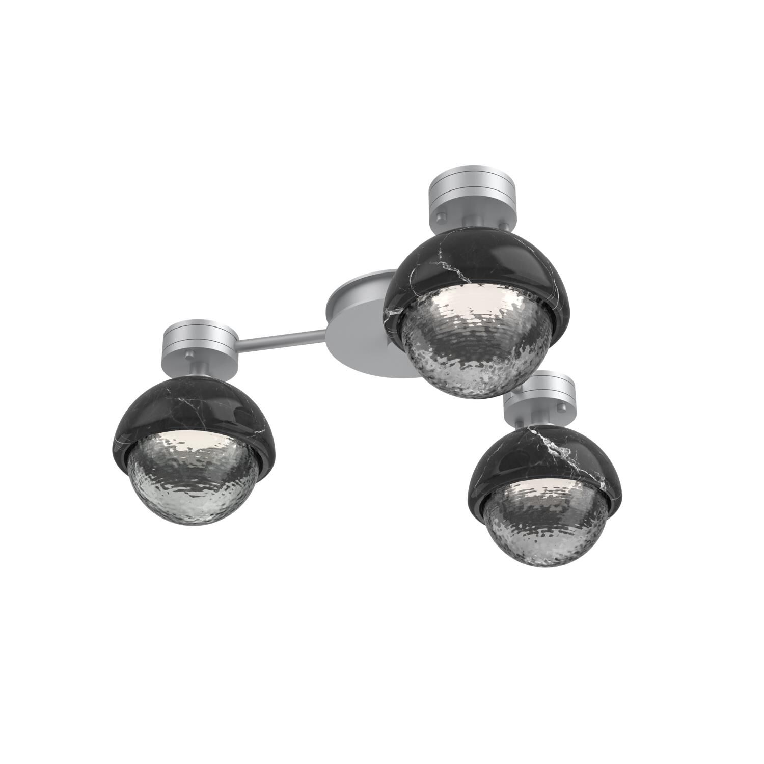 Shown in Classic Silver finish and Smoke glass and Black Marble accent