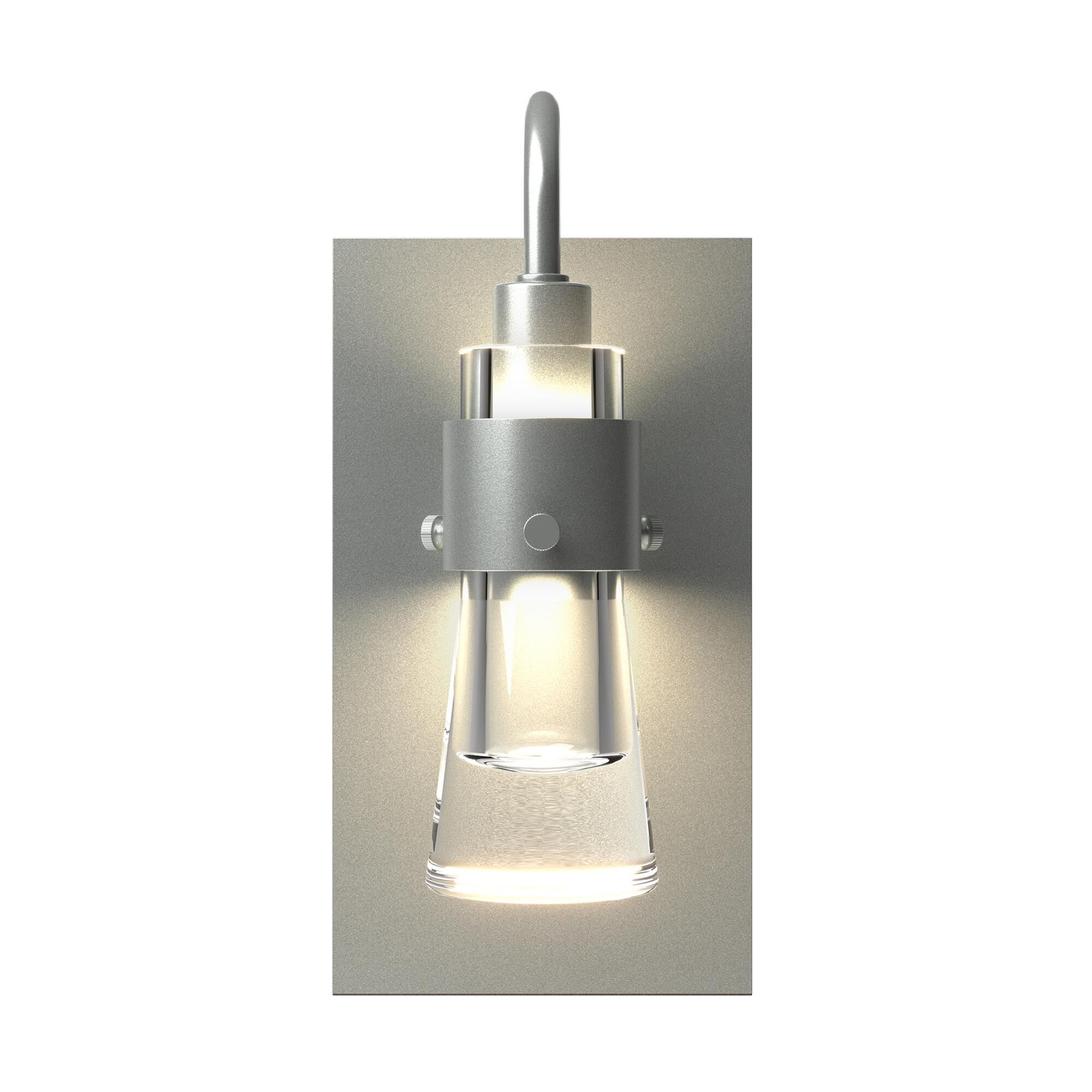 Shown in Vintage Platinum finish and Clear  glass
