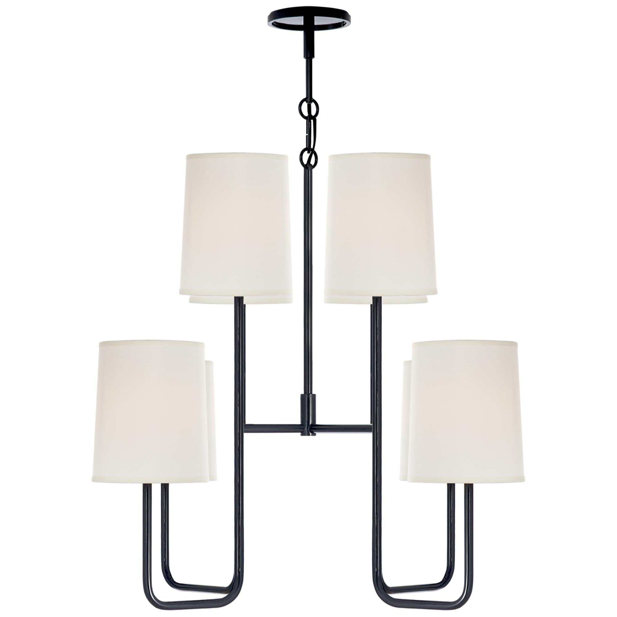 Shown in Charcoal finish and Silk shade
