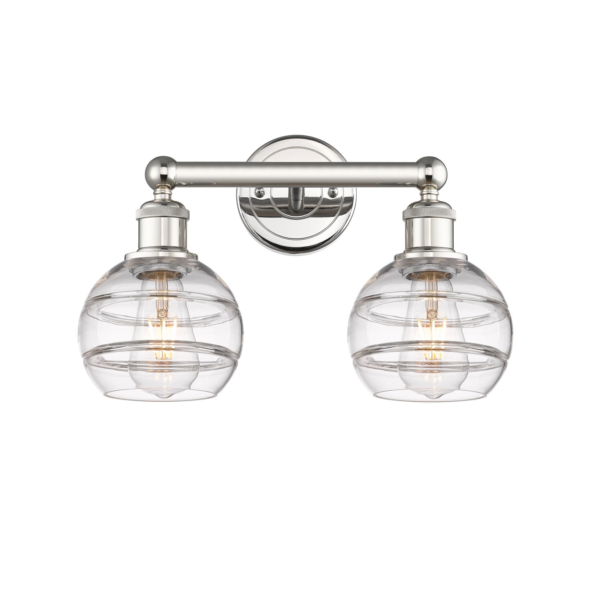 Shown in Polished Nickel finish and Clear glass