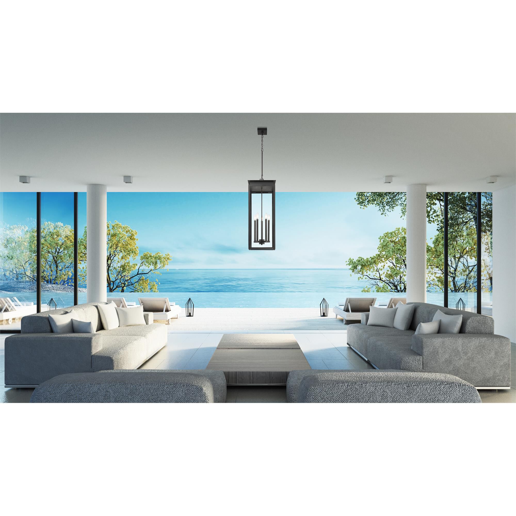 Shown in Black finish and Clear glass and Clear shade