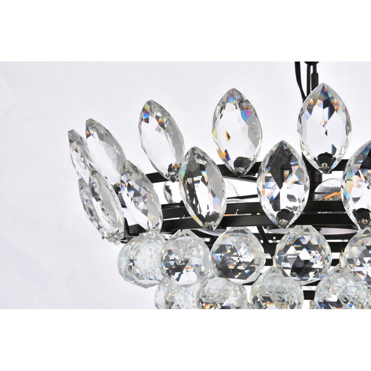 Shown in Black finish and Royal Cut Clear crystal