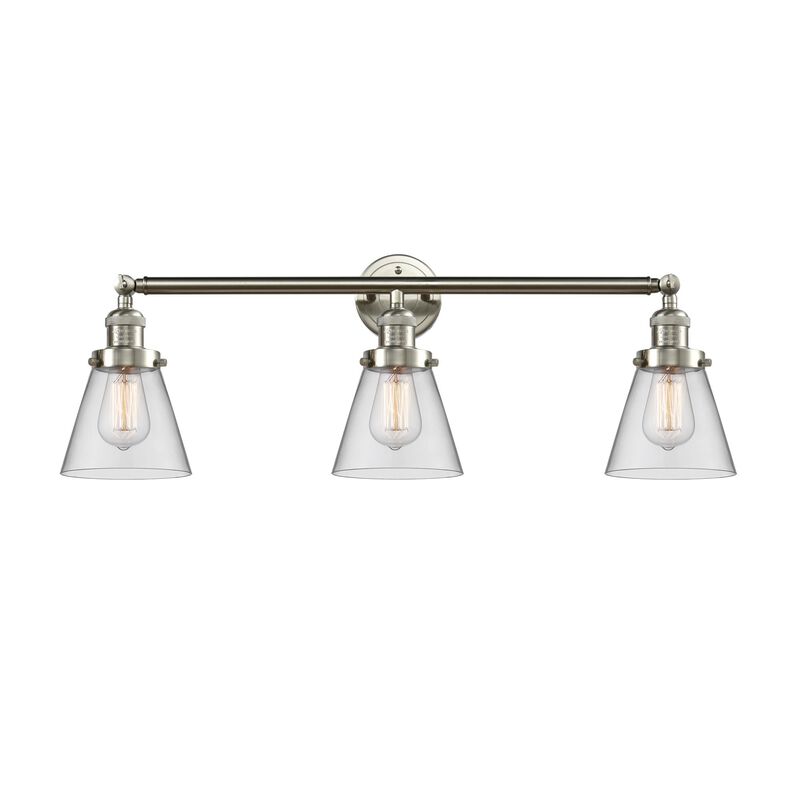 Bruno Marashlian Small Cone 30 Inch 3 Light Bath Vanity Light by Innovations Lighting