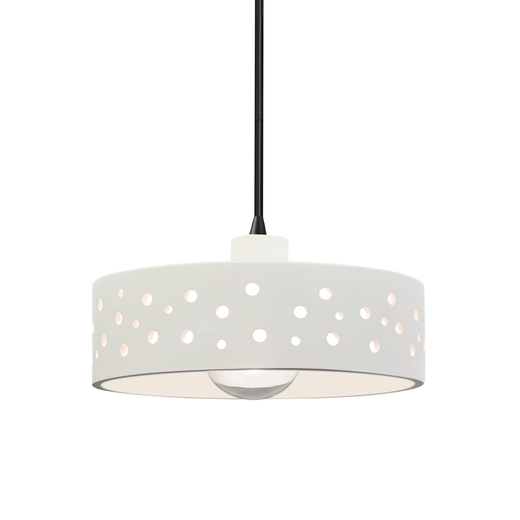 Shown in Matte Black finish and Bisque shade