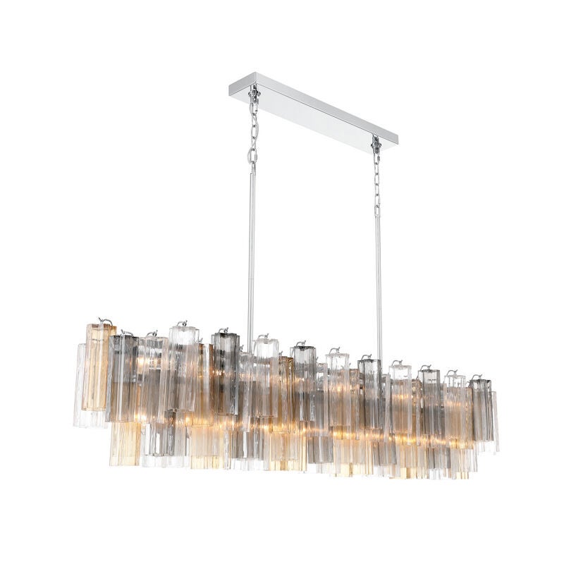 Addis Large Linear Chandelier by Crystorama