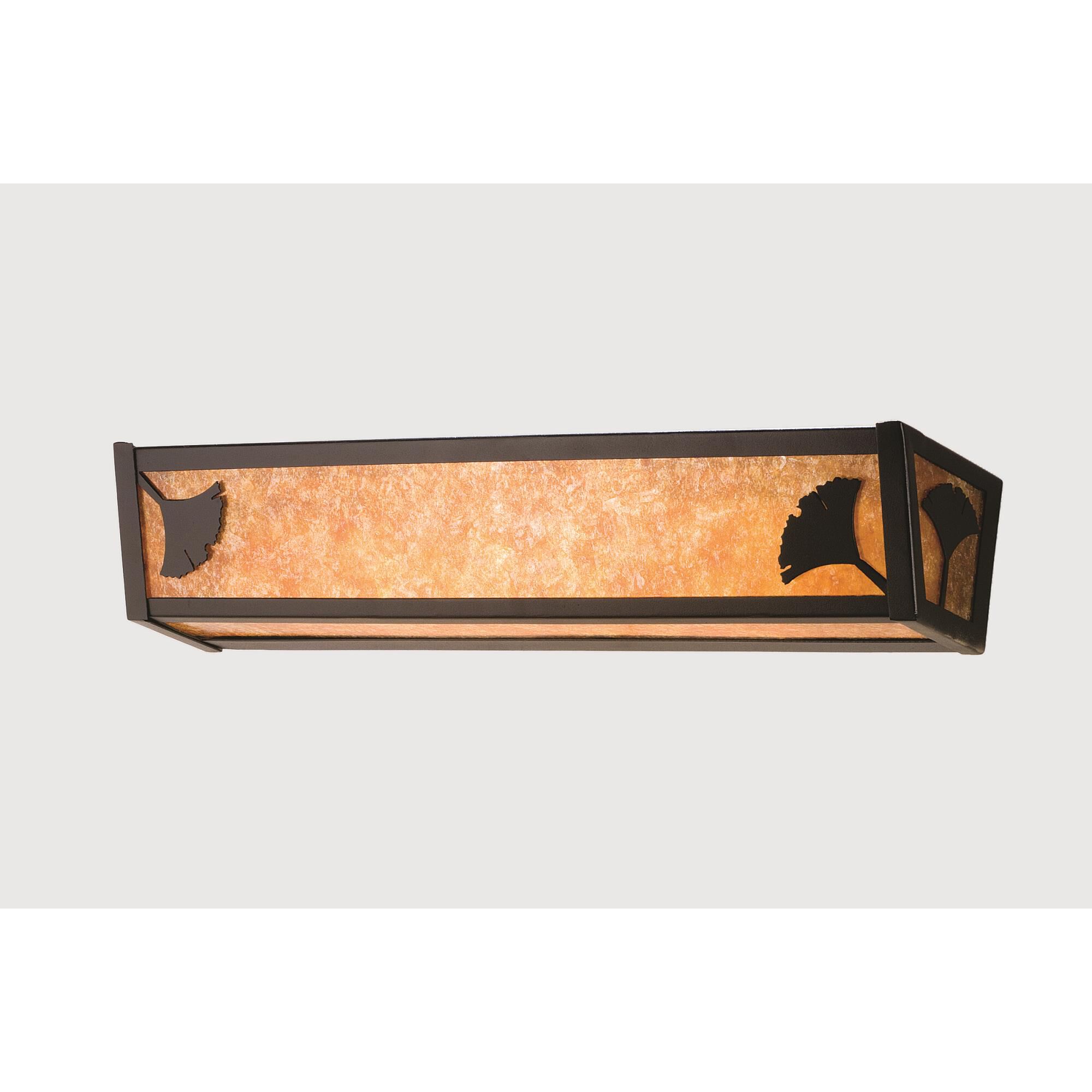 Shown in Black finish and Amber Mica glass