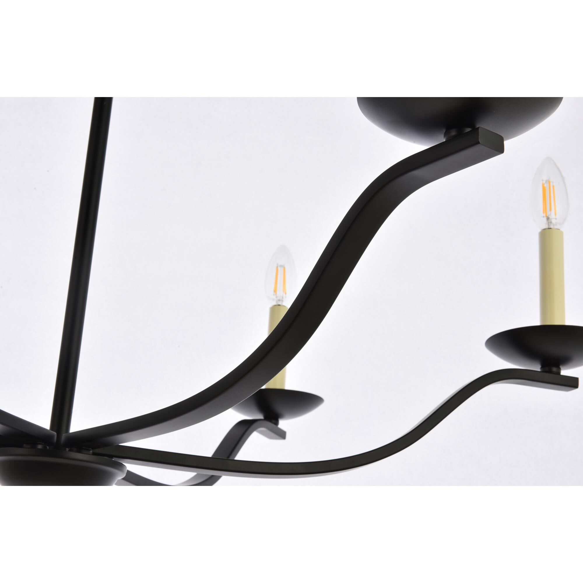 Trey 36 Inch 6 Light Chandelier by Elegant Lighting