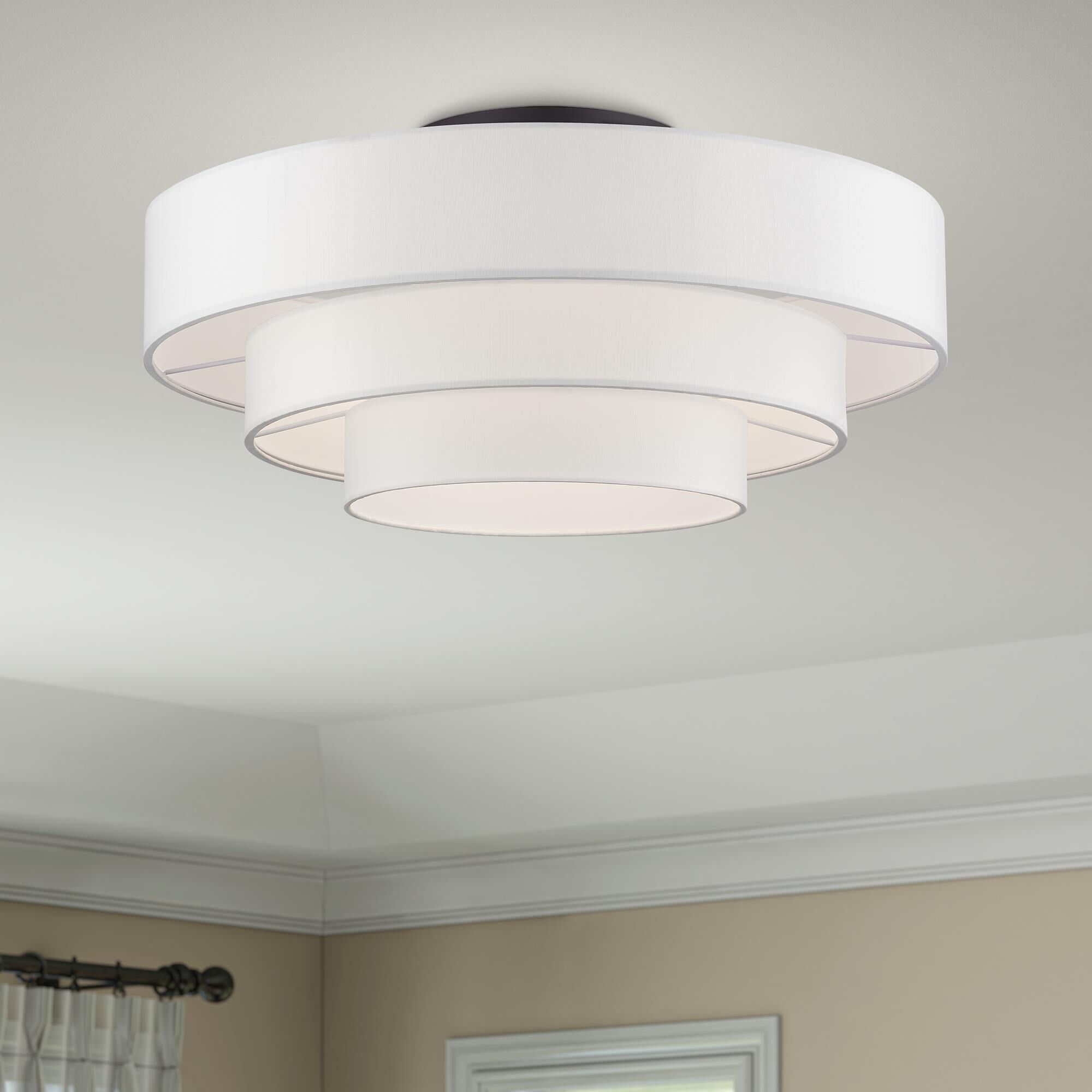 Manorwood 28 Inch Semi Flush Mount by Livex Lighting