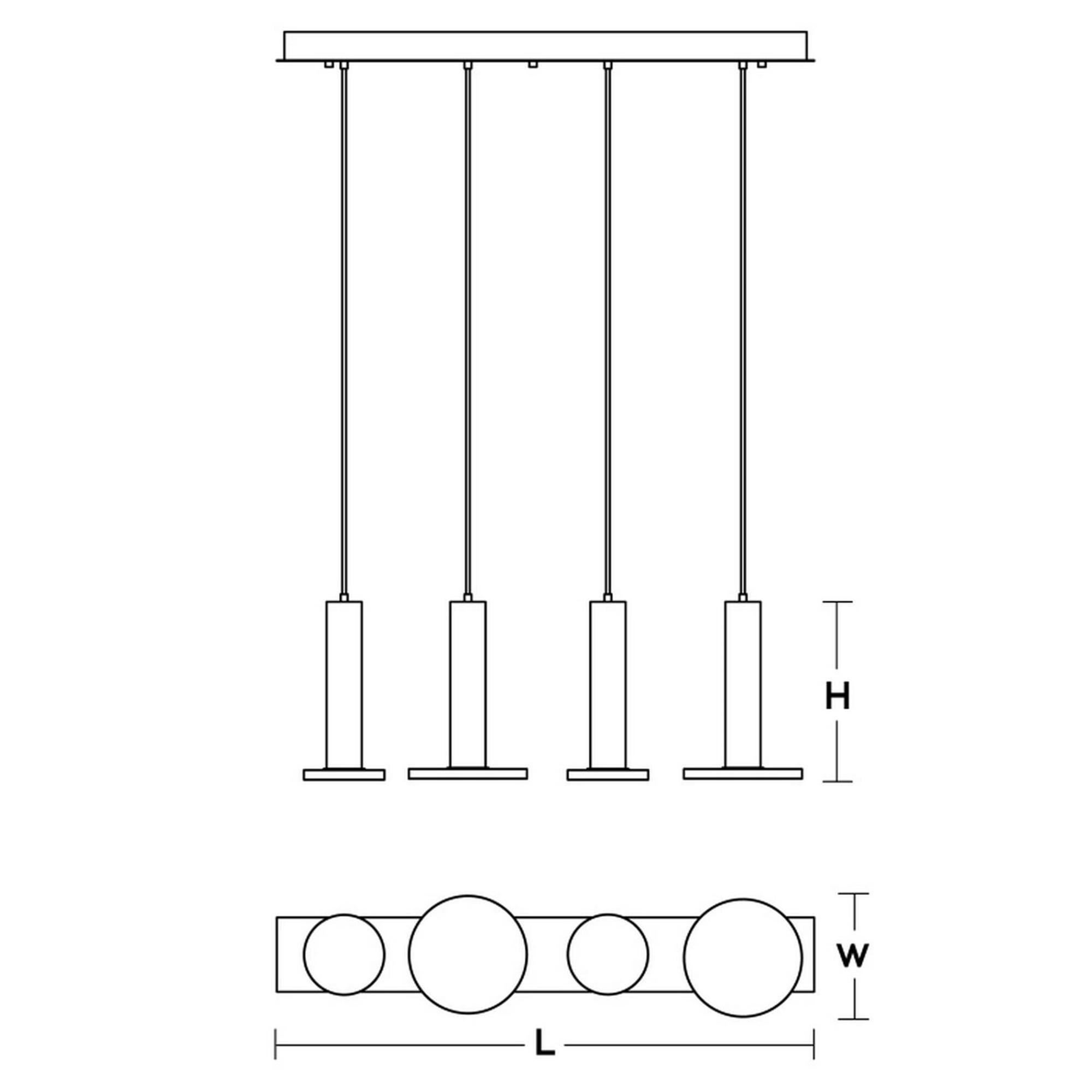 Luna 46 Inch 4 Light LED Linear Suspension Light by AFX Lighting