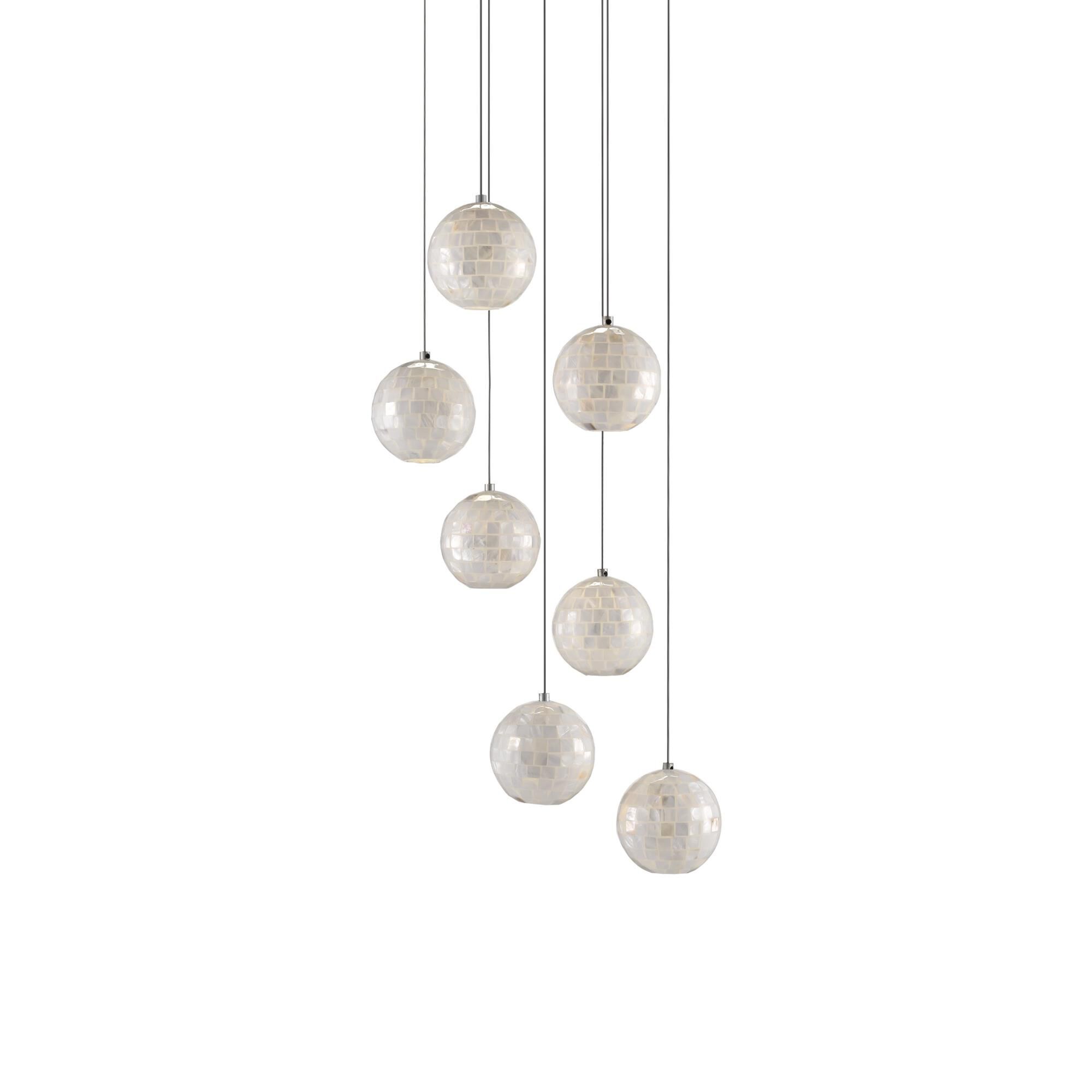Shown in Painted Silver - Pearl finish and Metal - Mother Of Pearl shade