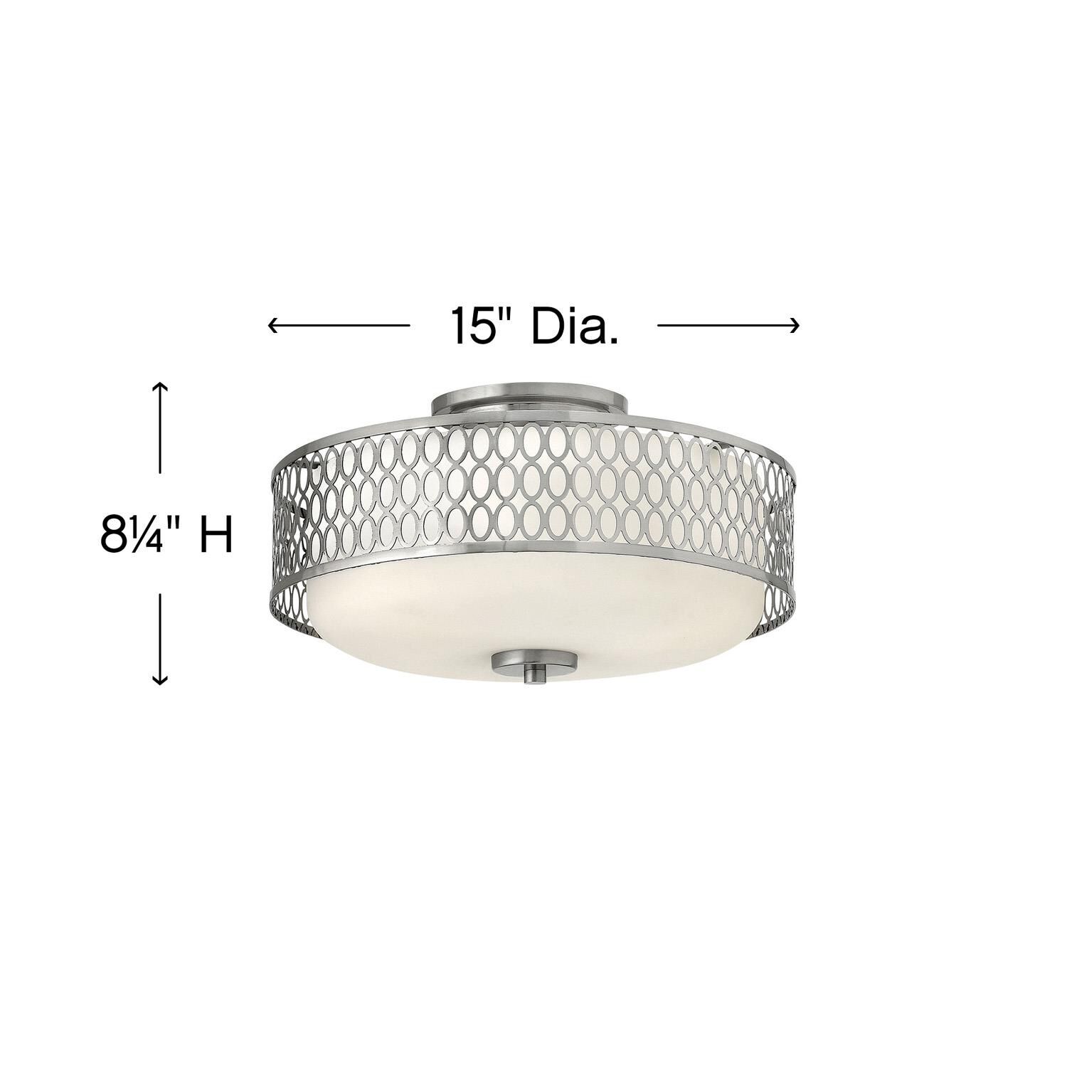 Jules 15 Inch 3 Light Semi Flush Mount by Hinkley Lighting