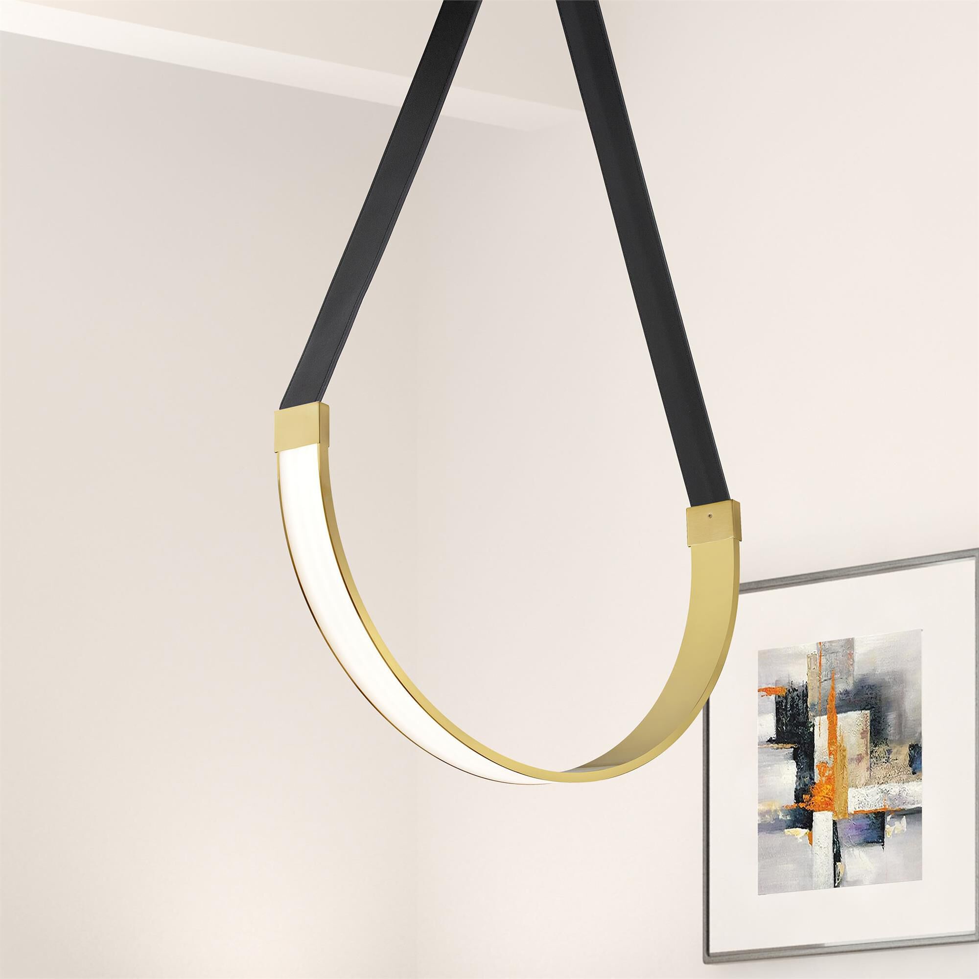 Regan 24 Inch 1 Light LED Semi Flush Mount by Dainolite