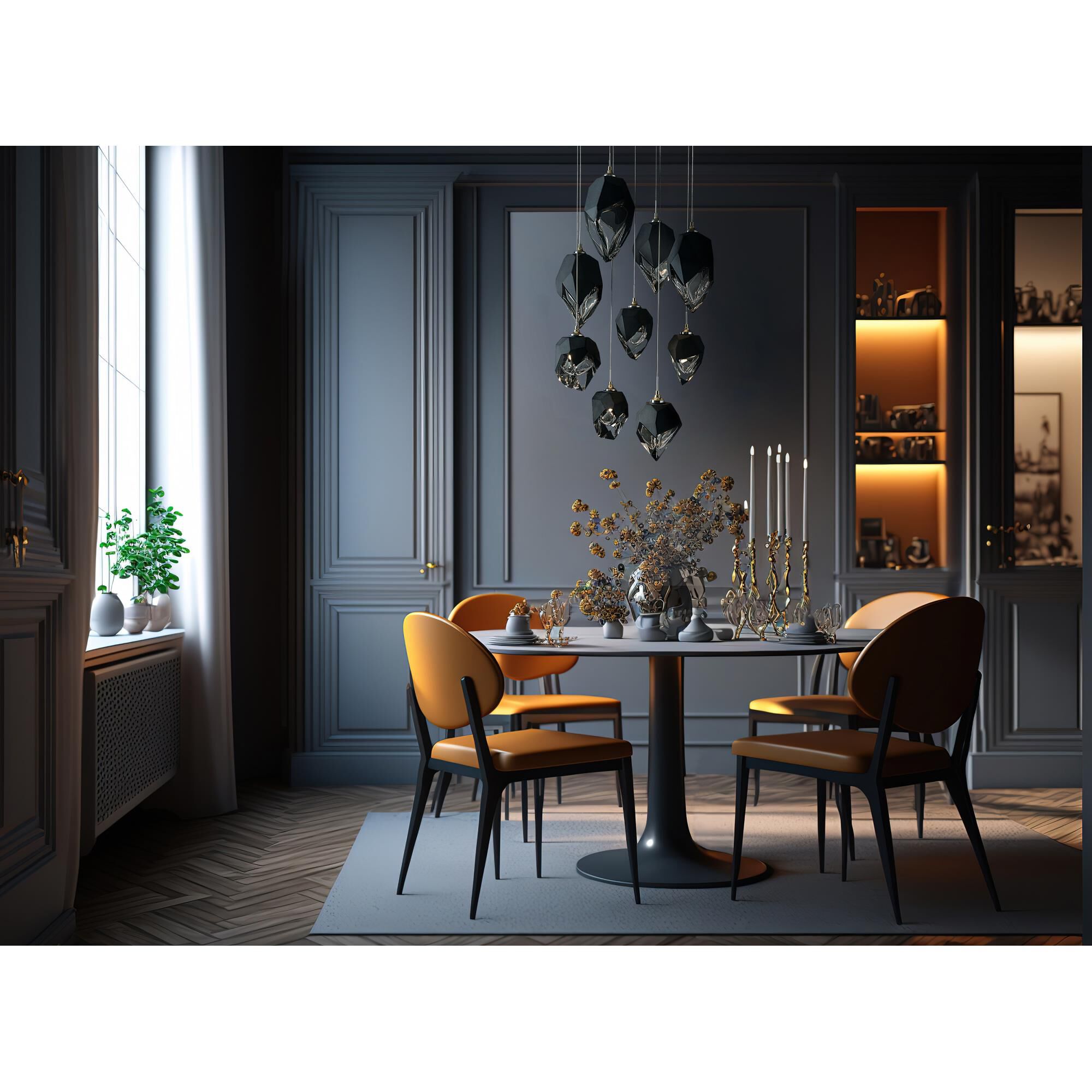 Shown in White finish and Black glass