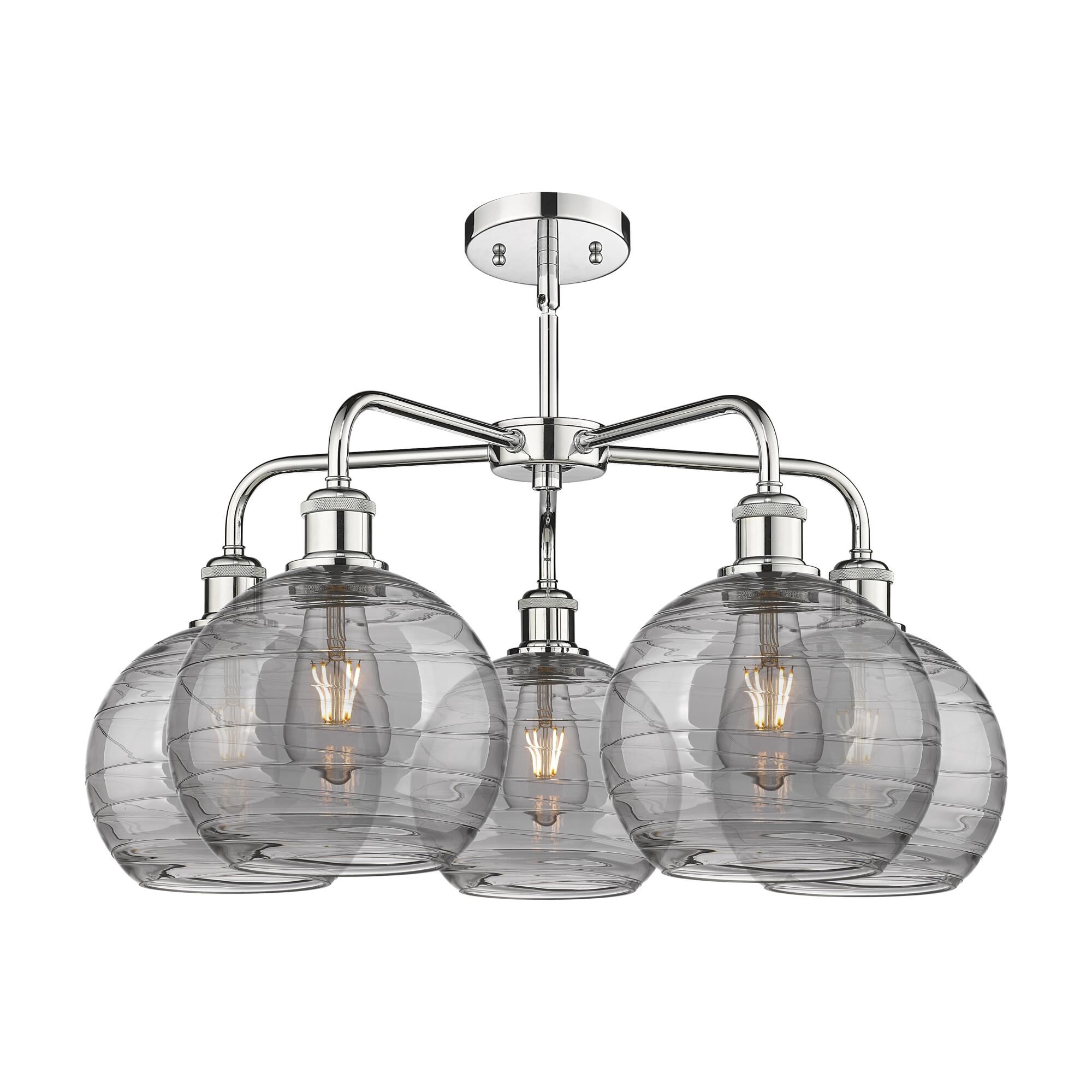 Bruno Marashlian Athens Deco Swirl Chandelier by Innovations Lighting