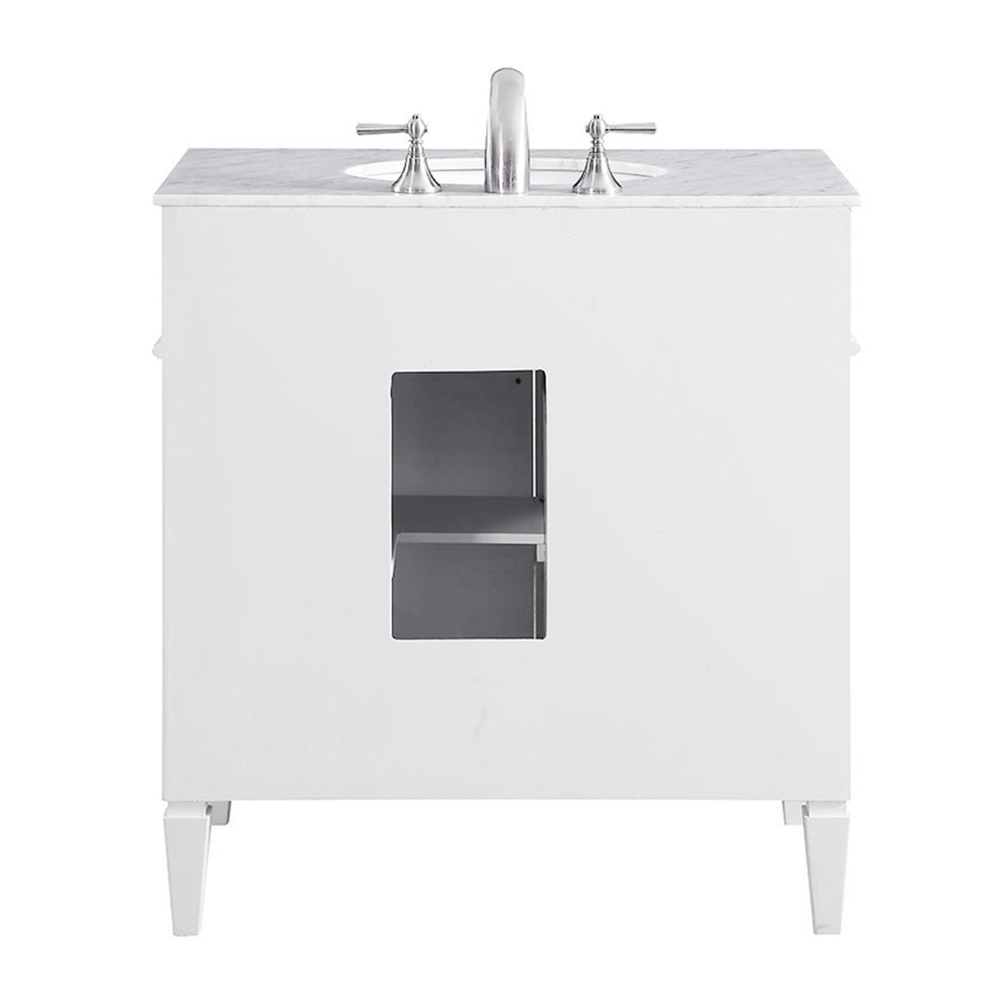Shown in White finish