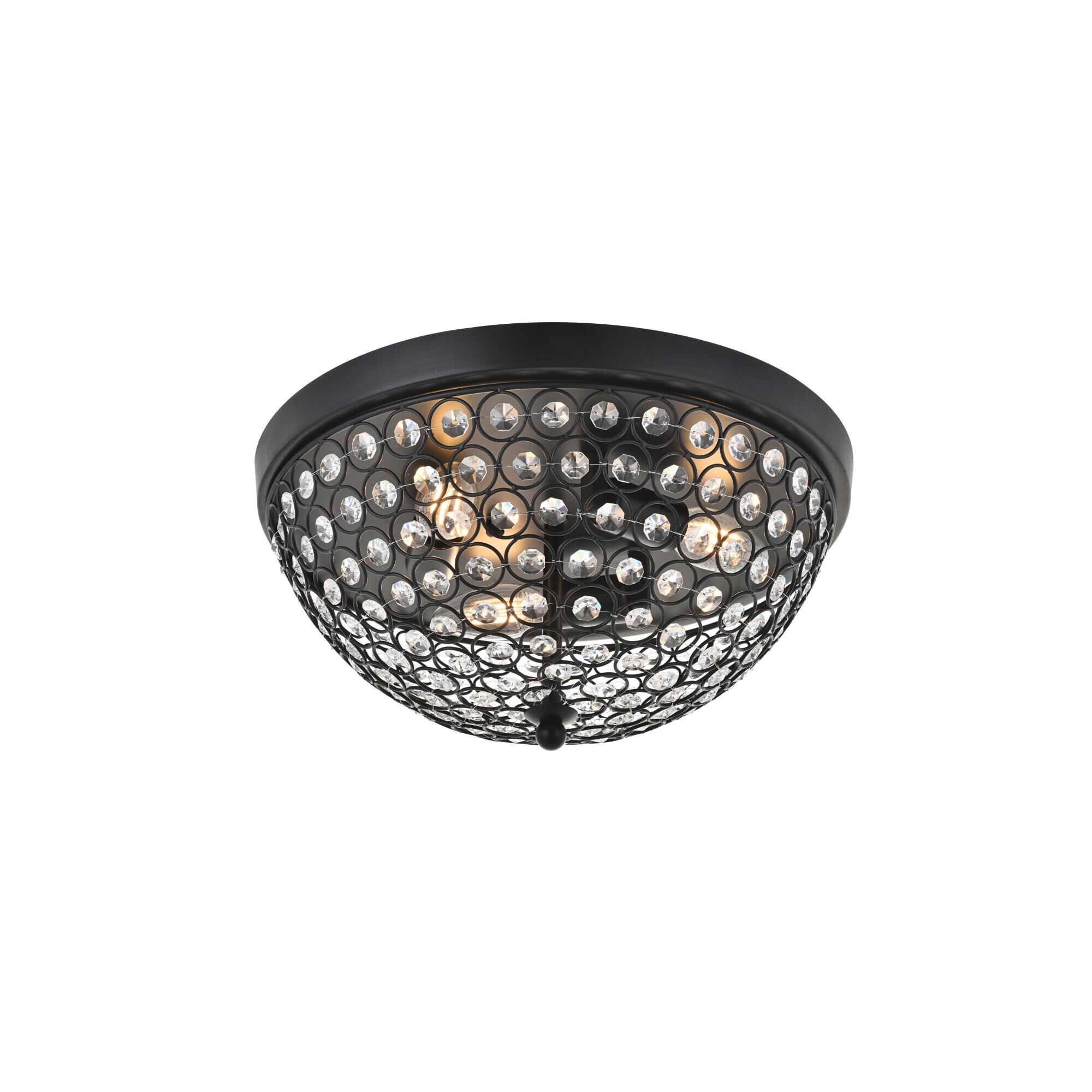 Shown in Matte Black finish and Clear Royal Cut crystal