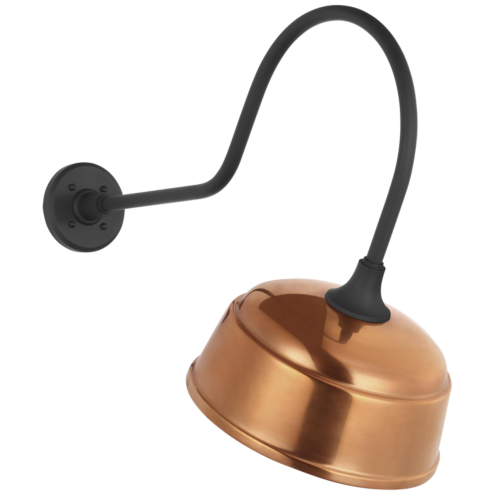 Shown in Matte Black finish and Copper shade