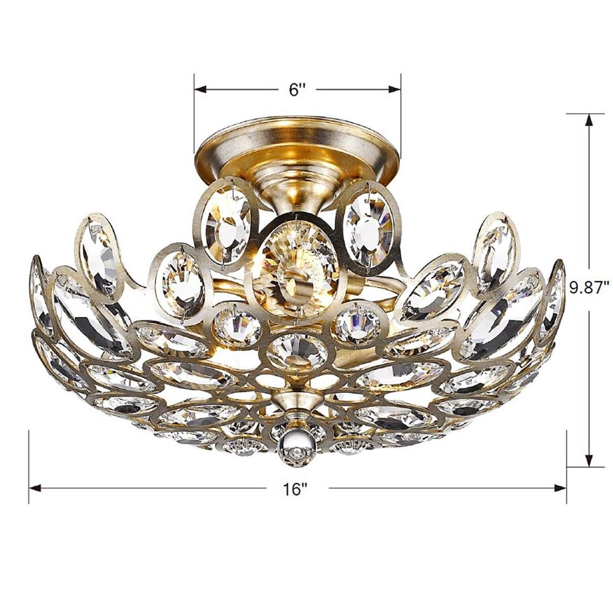Sterling 16 Inch 3 Light Flush Mount by Crystorama