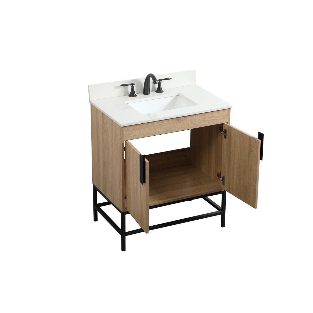 Shown in Mango Wood finish and With Backsplash accent