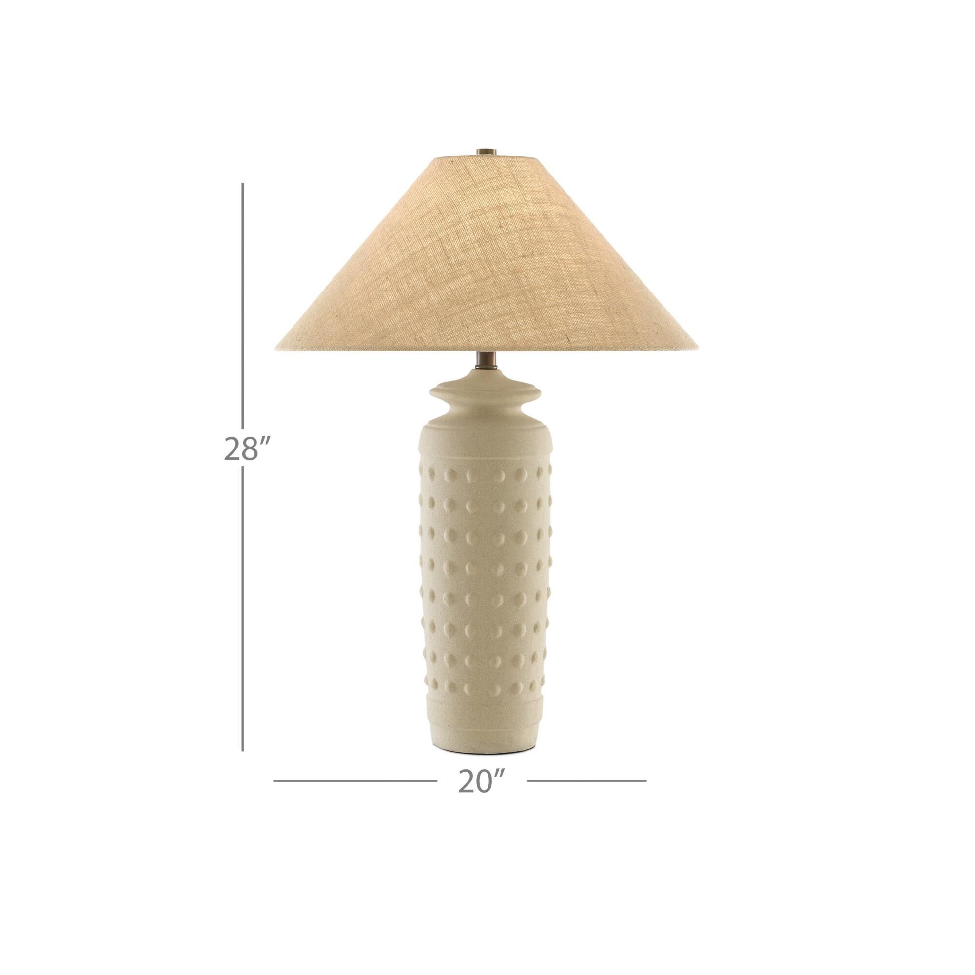 Shown in Sand - Brass finish and Natural Burlap shade