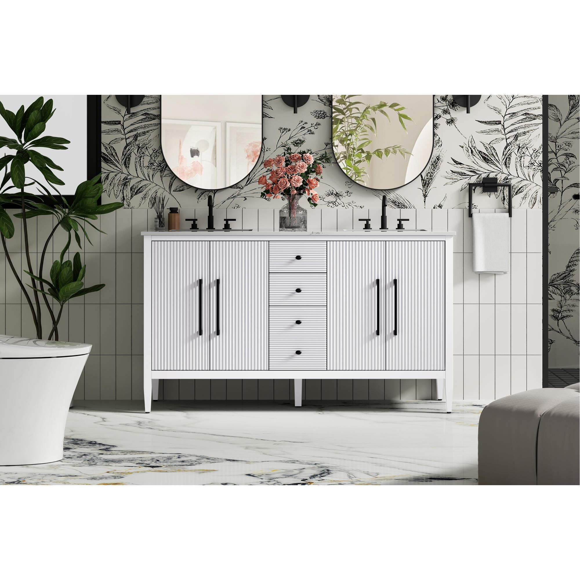 Shown in White finish