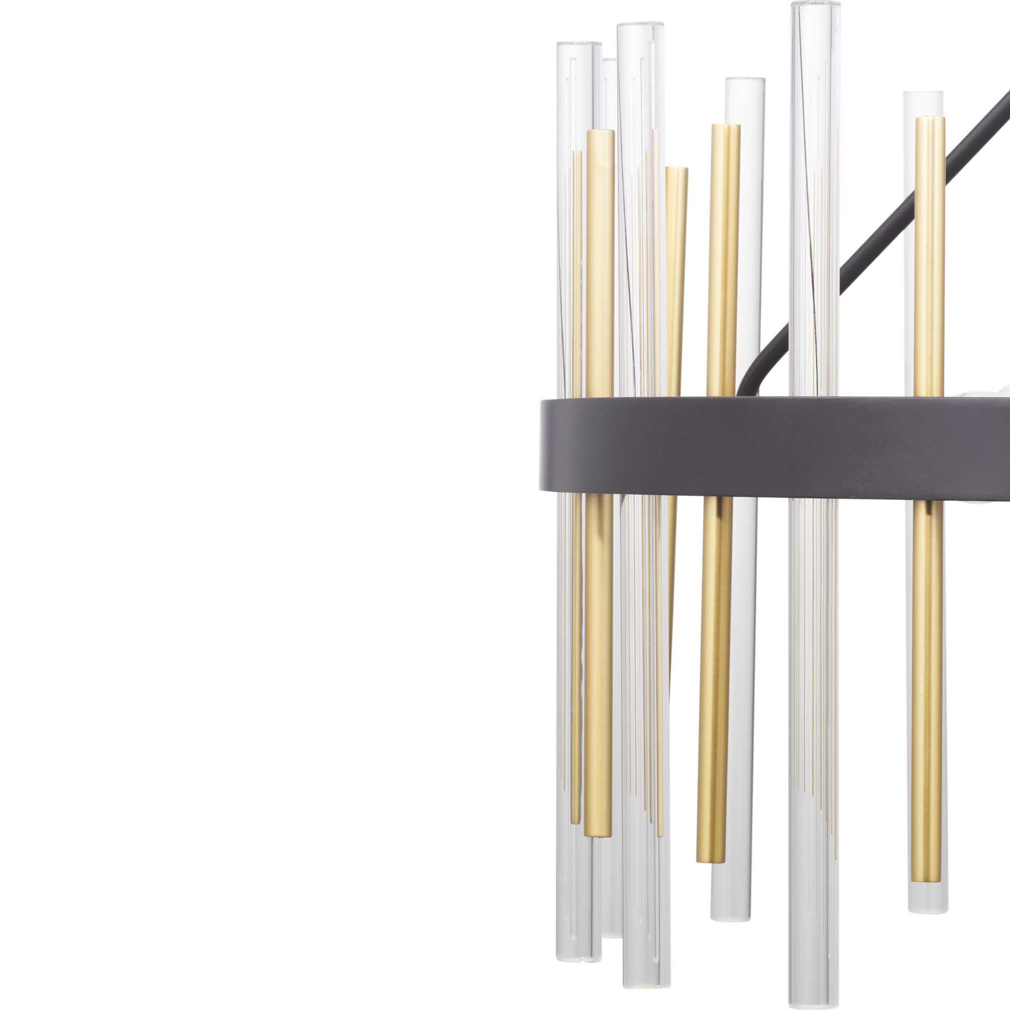 Shown in Black finish and Clear glass