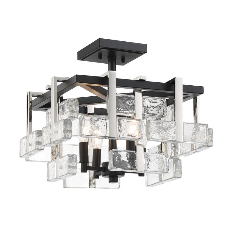 Painesdale 9 Inch Semi Flush Mount by Metropolitan Lighting - Clearance