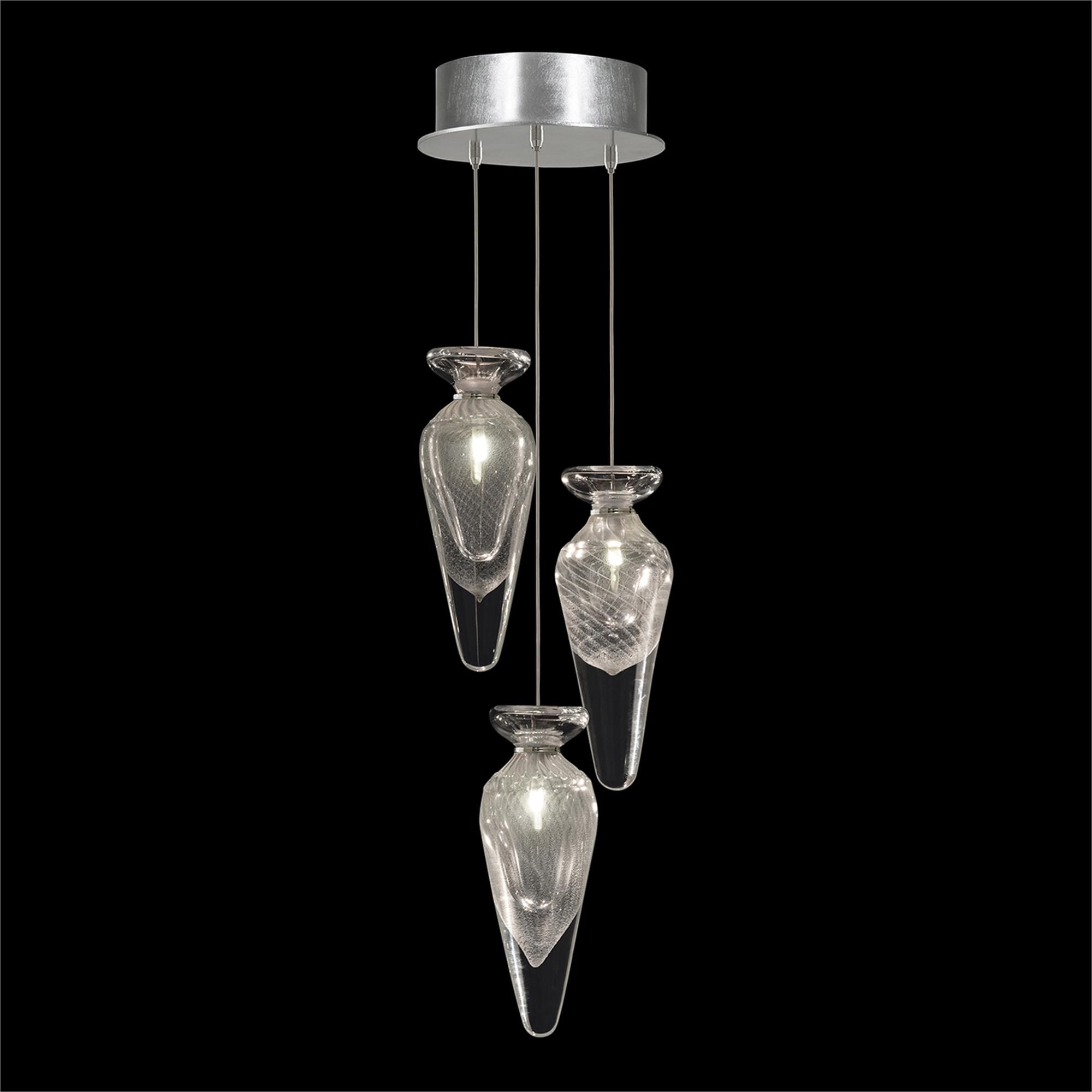 Shown in Silver finish and Clear Tear glass