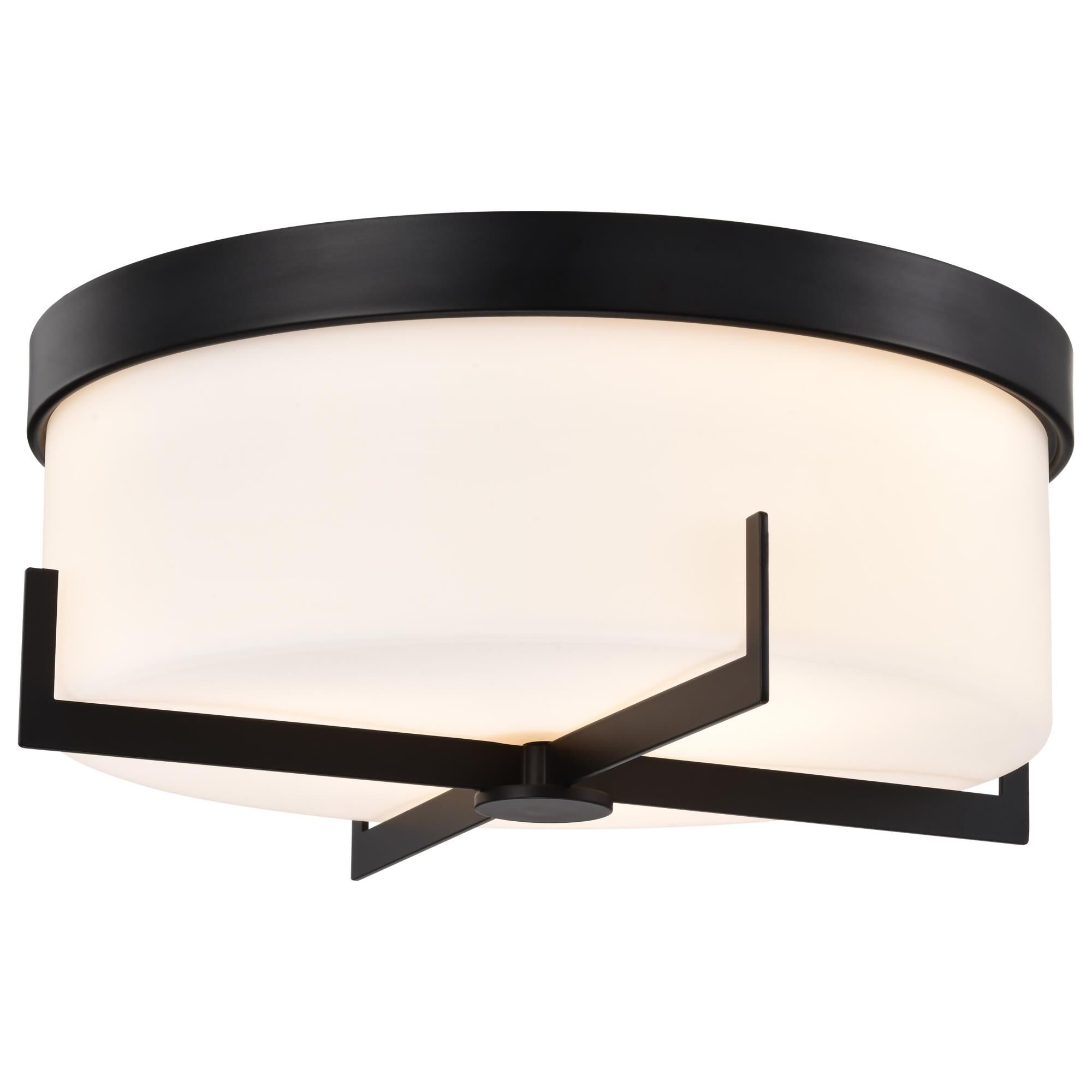 Shown in Matte Black finish and White glass