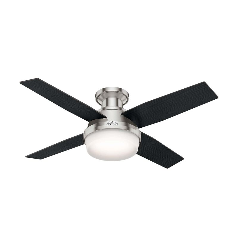 Dempsey 44 Inch Flush Mount Fan with Light Kit by Hunter Fan