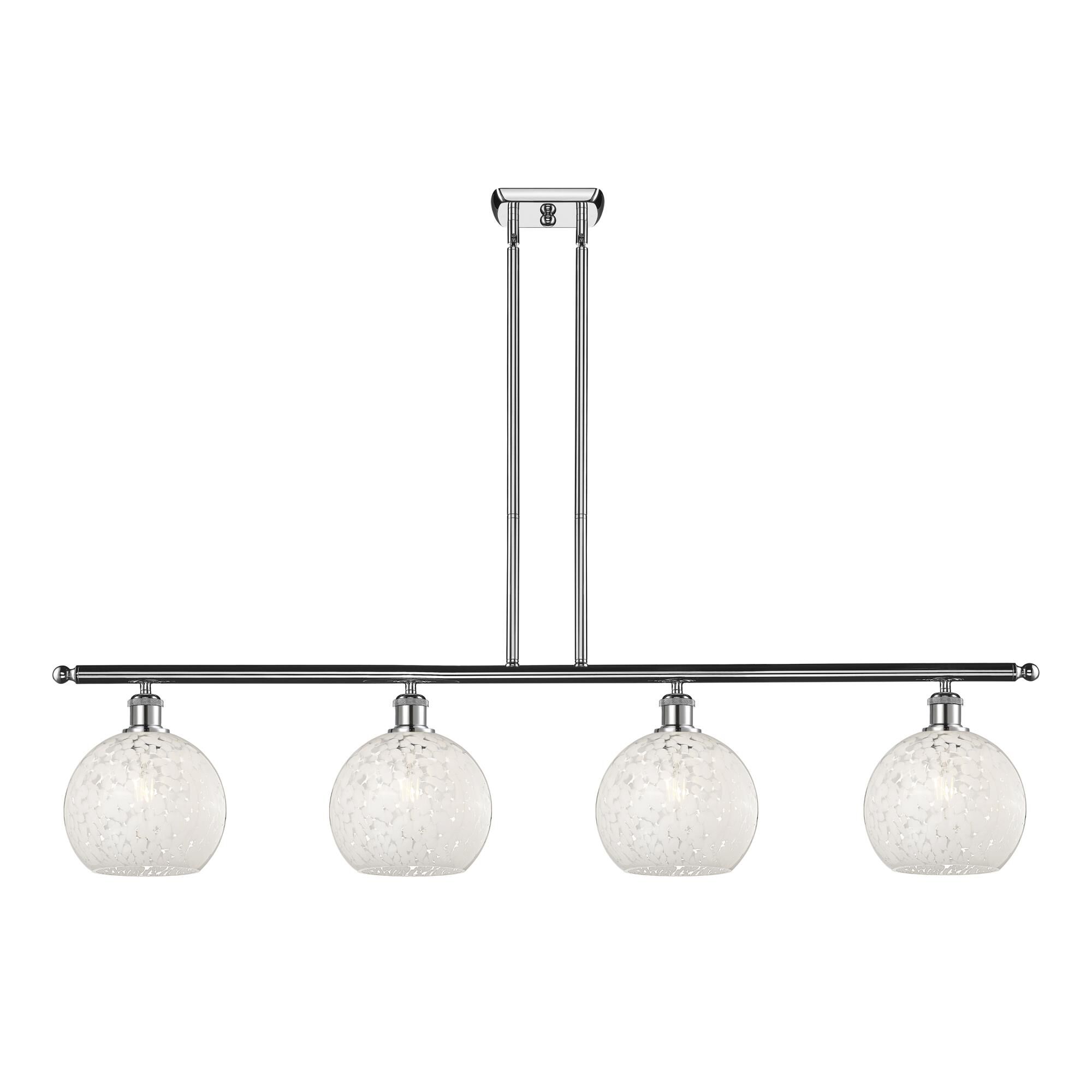 Bruno Marashlian White Mouchette 48 Inch Linear Suspension Light by Innovations Lighting