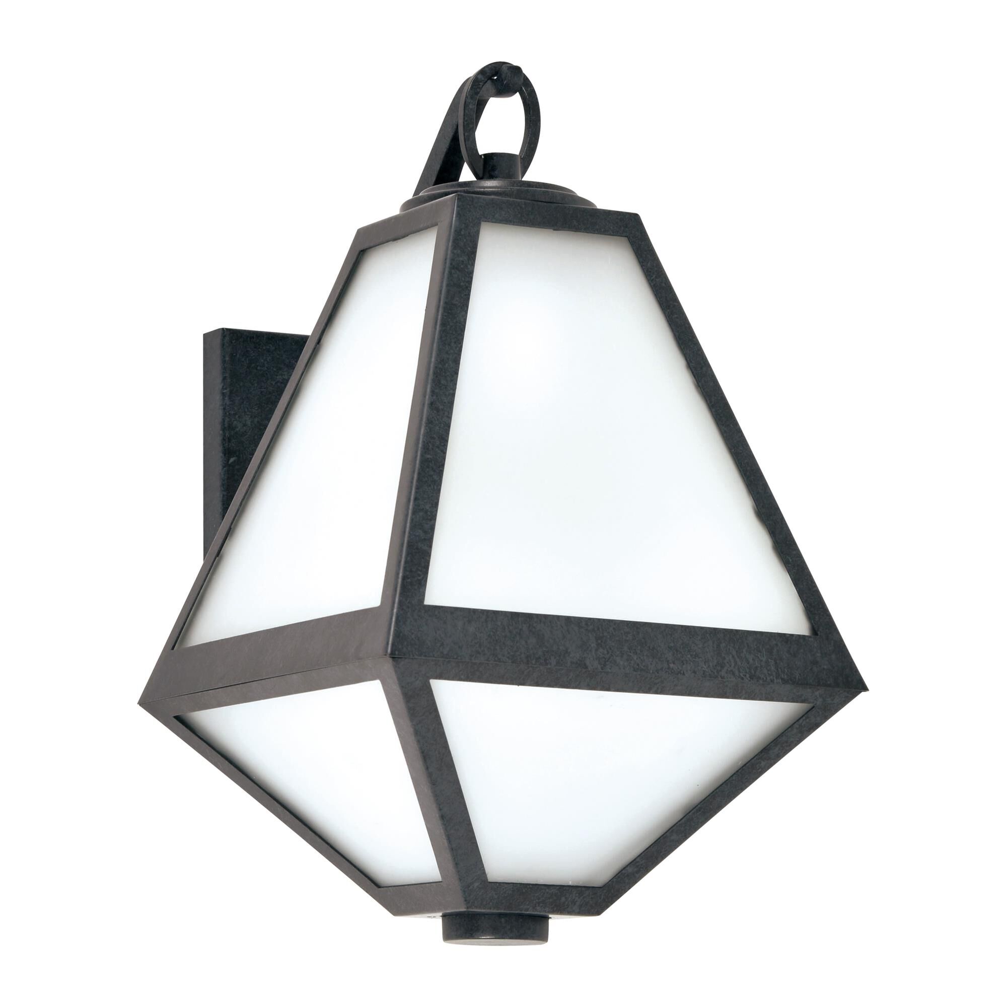 Shown in Black Charcoal finish and White Opal  Panel glass