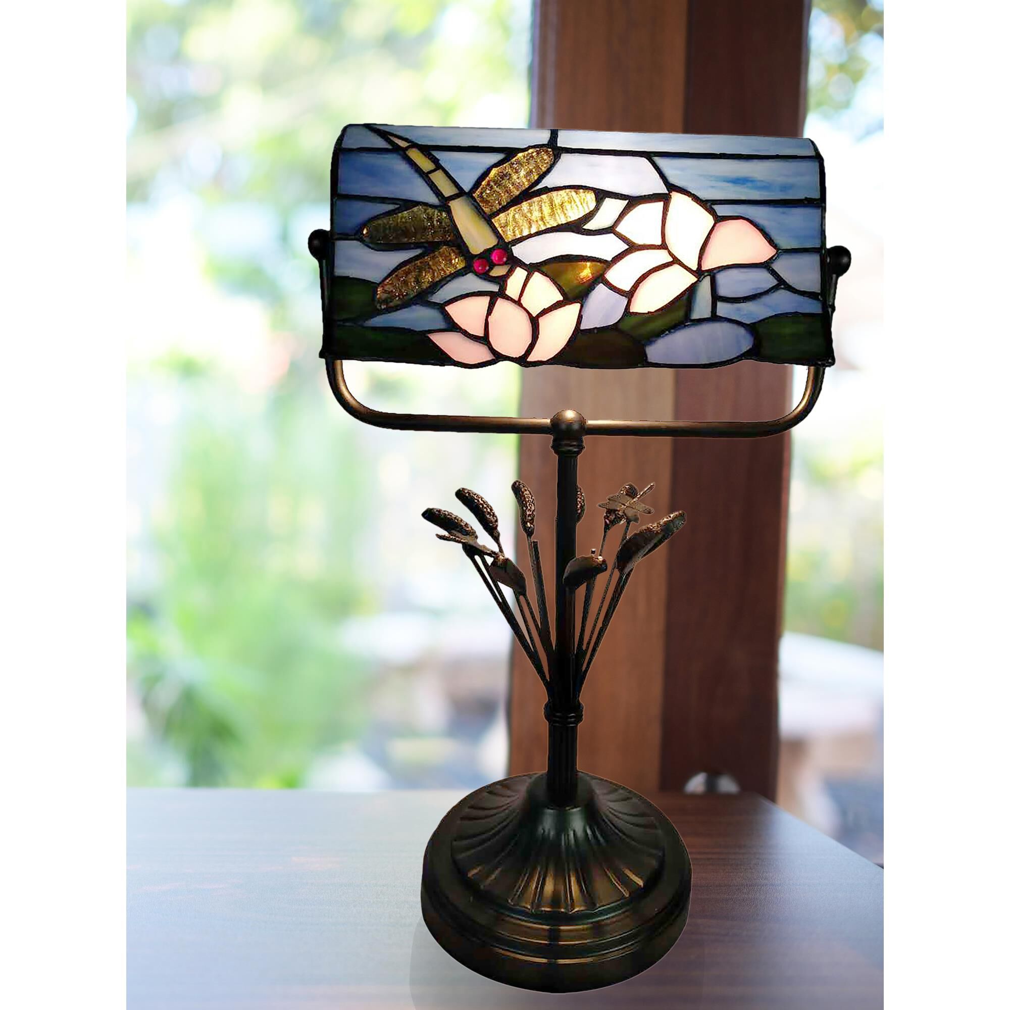 Dragonfly Bankers 17 Inch Accent Lamp by Dale Tiffany