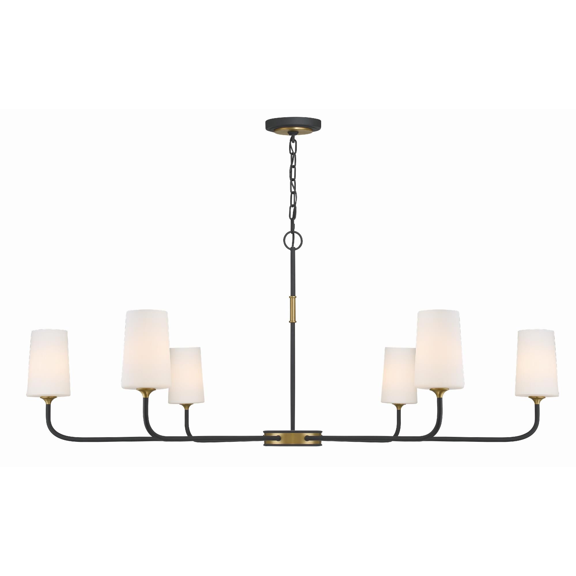 Niles 54 Inch 6 Light Chandelier by Crystorama