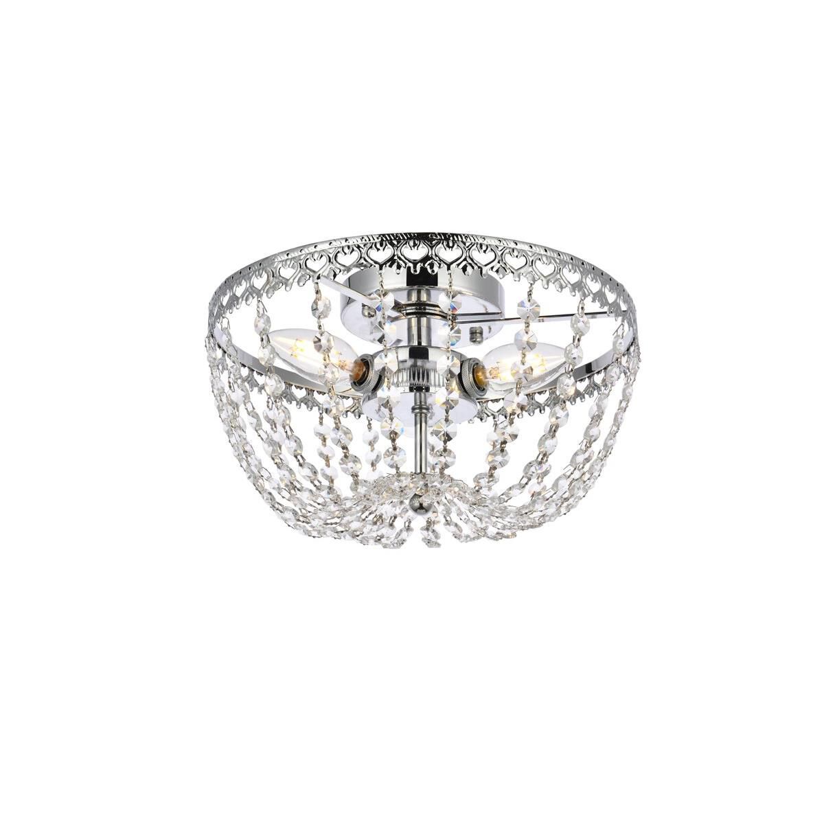 Kylie 12 Inch 3 Light Flush Mount by Elegant Lighting