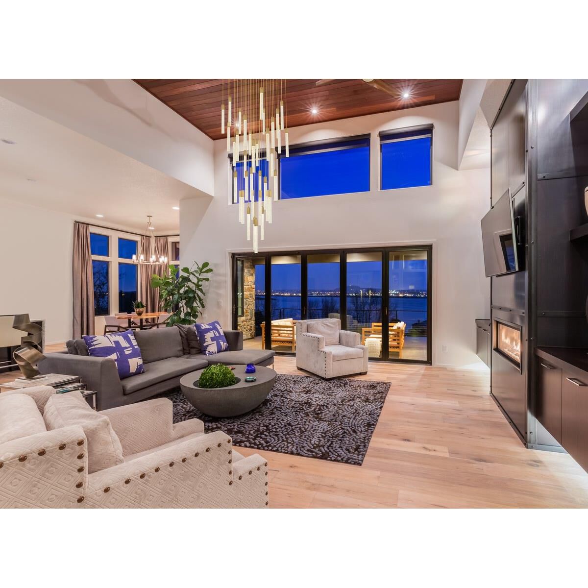 Weston 42 Inch 36 Light LED Multi Light Pendant by Elegant Lighting