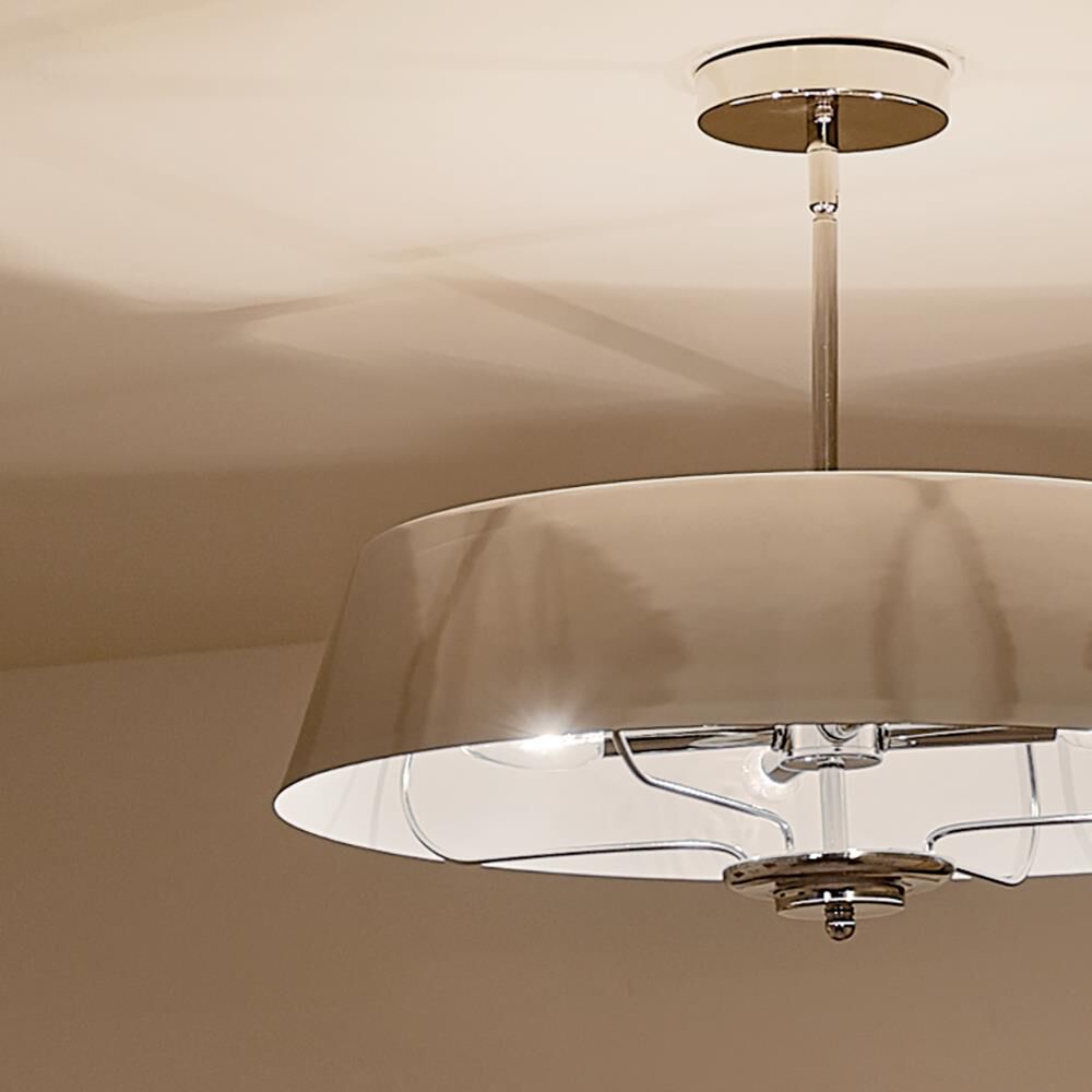 Shown in Polished Nickel finish and Metal shade