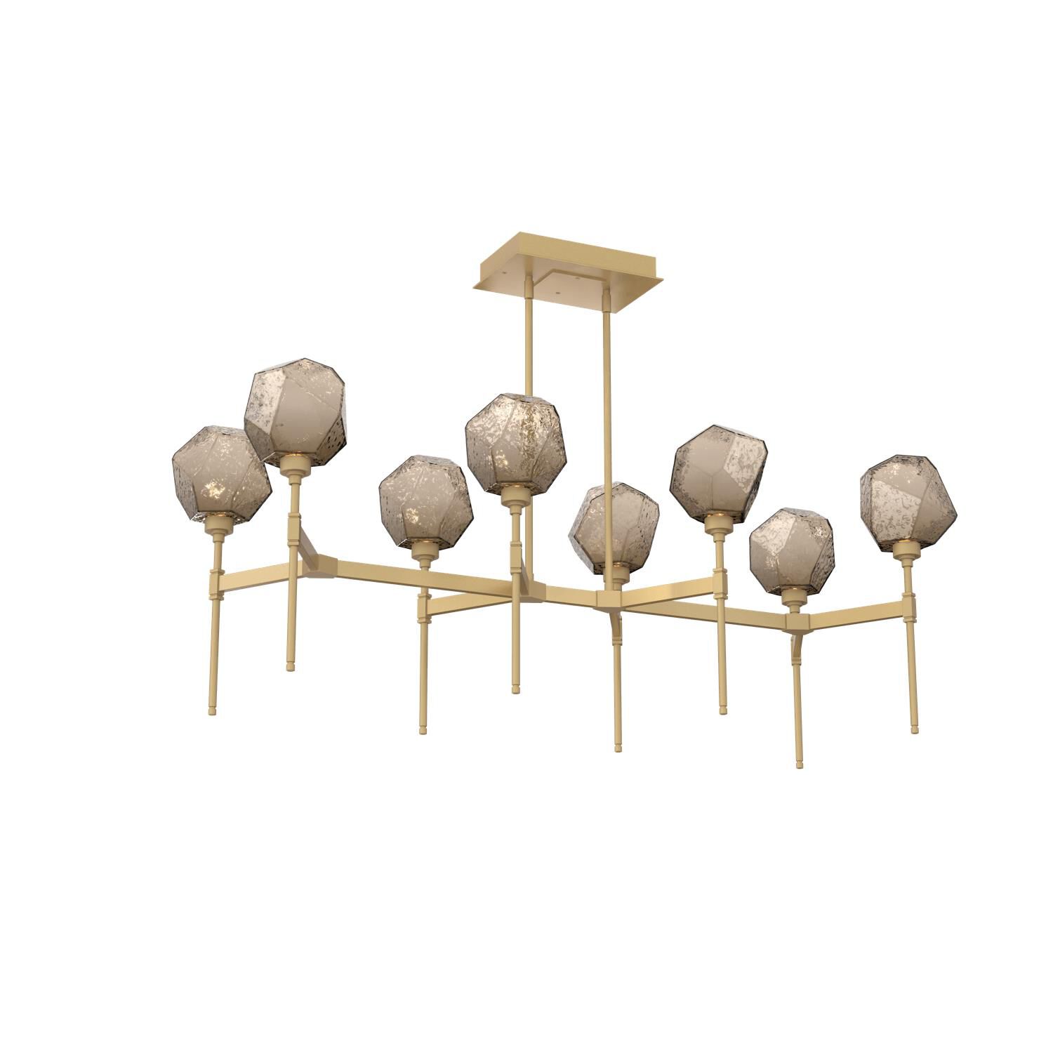 Shown in Gilded Brass finish and Bronze glass