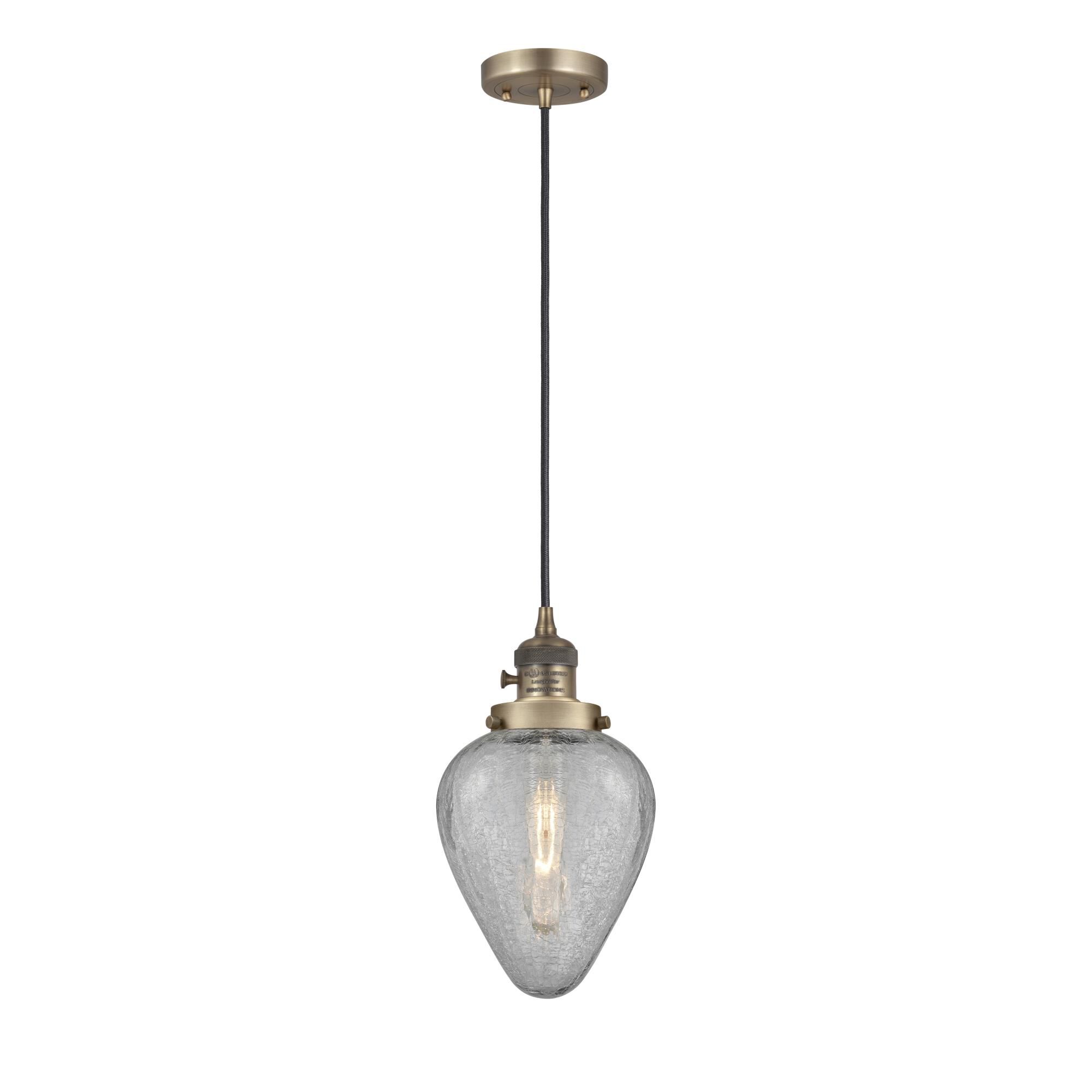 Shown in Brushed Brass finish and Clear glass